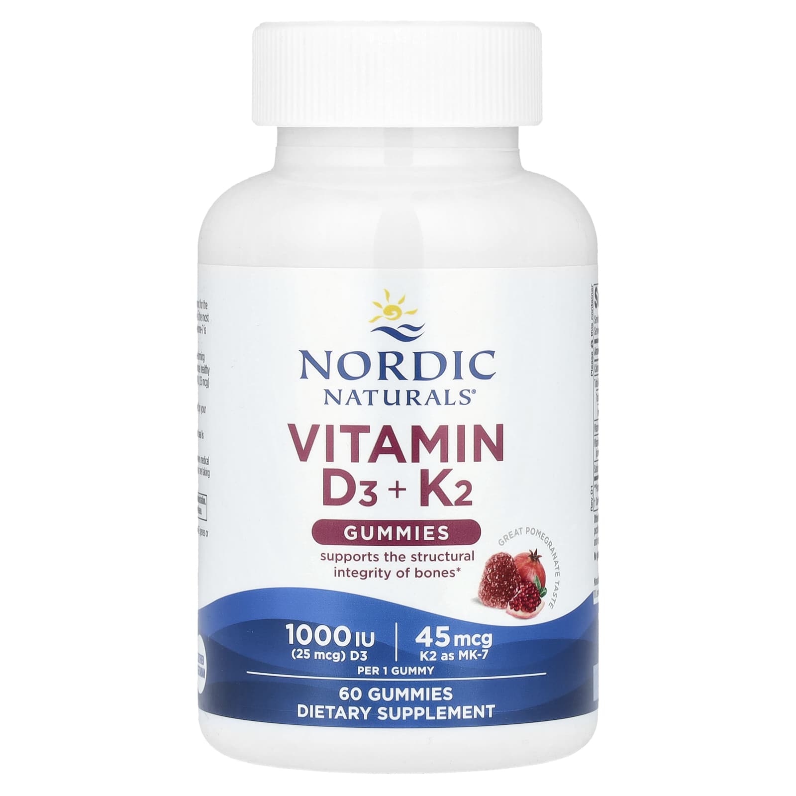 Nordic Naturals жевательные конфеты с витаминами D3 и K2 гранат 60 жевательных конфет 3990₽