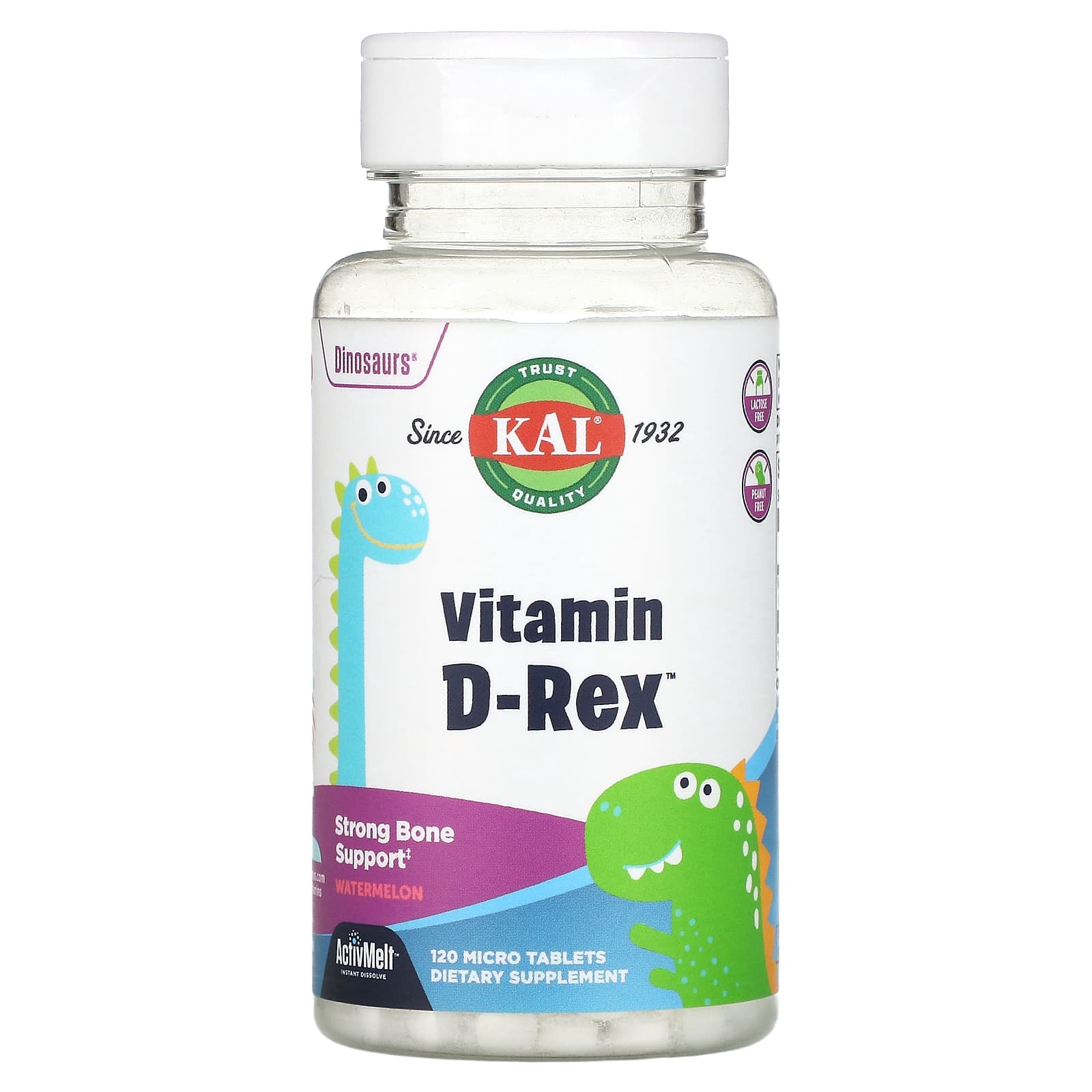 KAL Dinosaurs Vitamin D-Rex со вкусом арбуза 600 МЕ 120 микротаблеток 2090₽