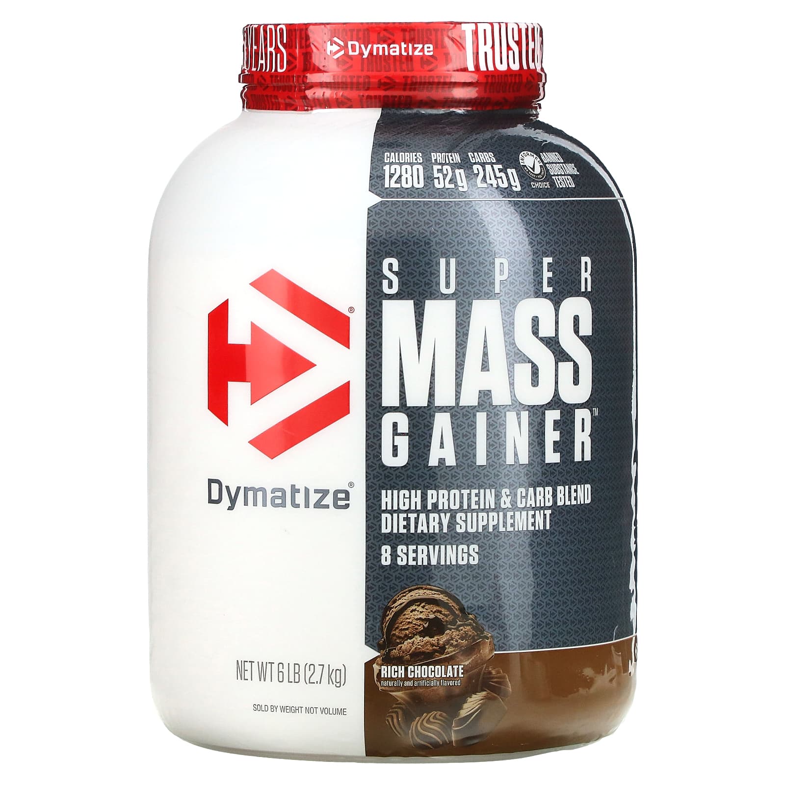 Dymatize Гейнер Super Mass густой шоколад 6 фунтов 27 кг 10690₽