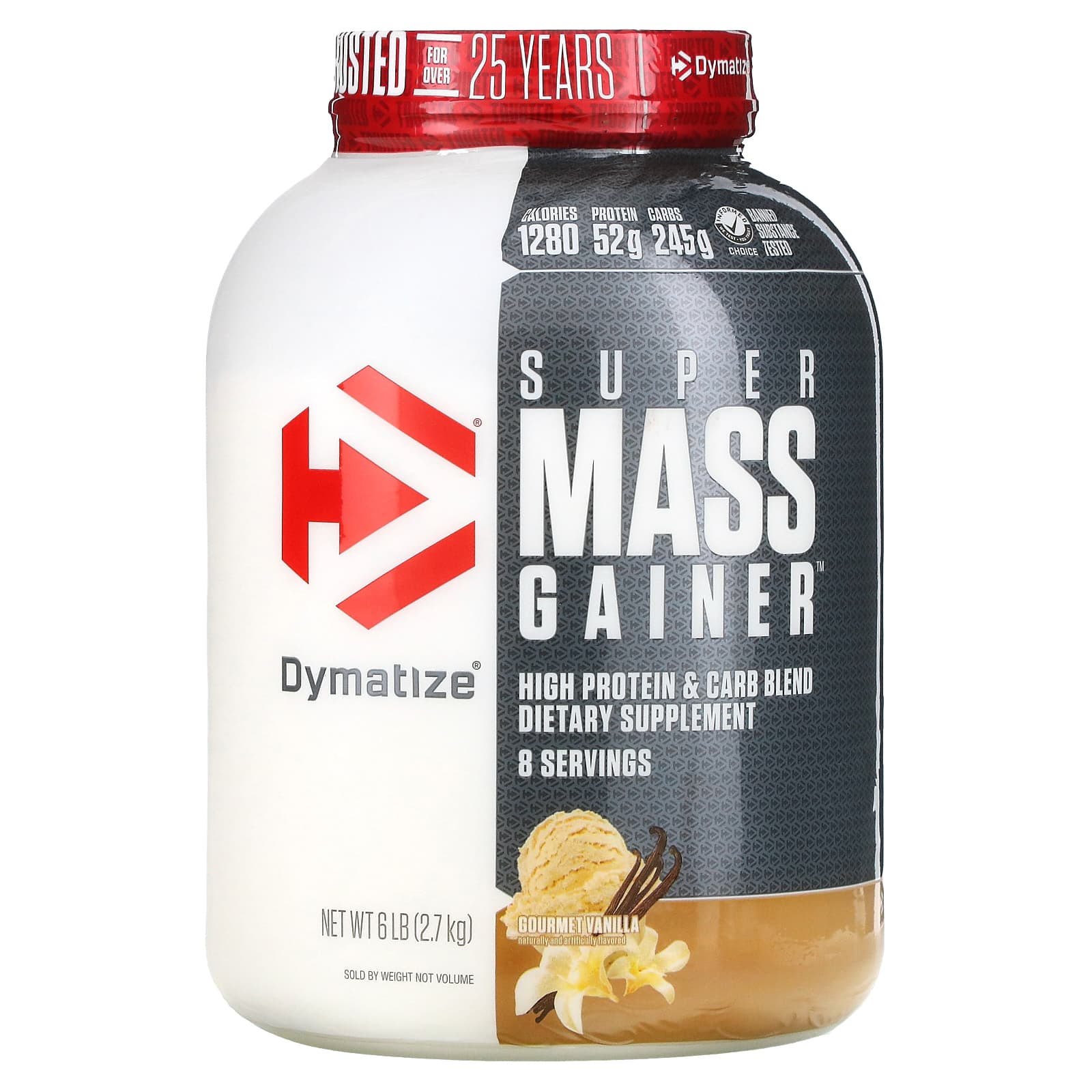 Dymatize Super Mass Gainer ванильный вкус 27 кг 6 фунтов 10690₽