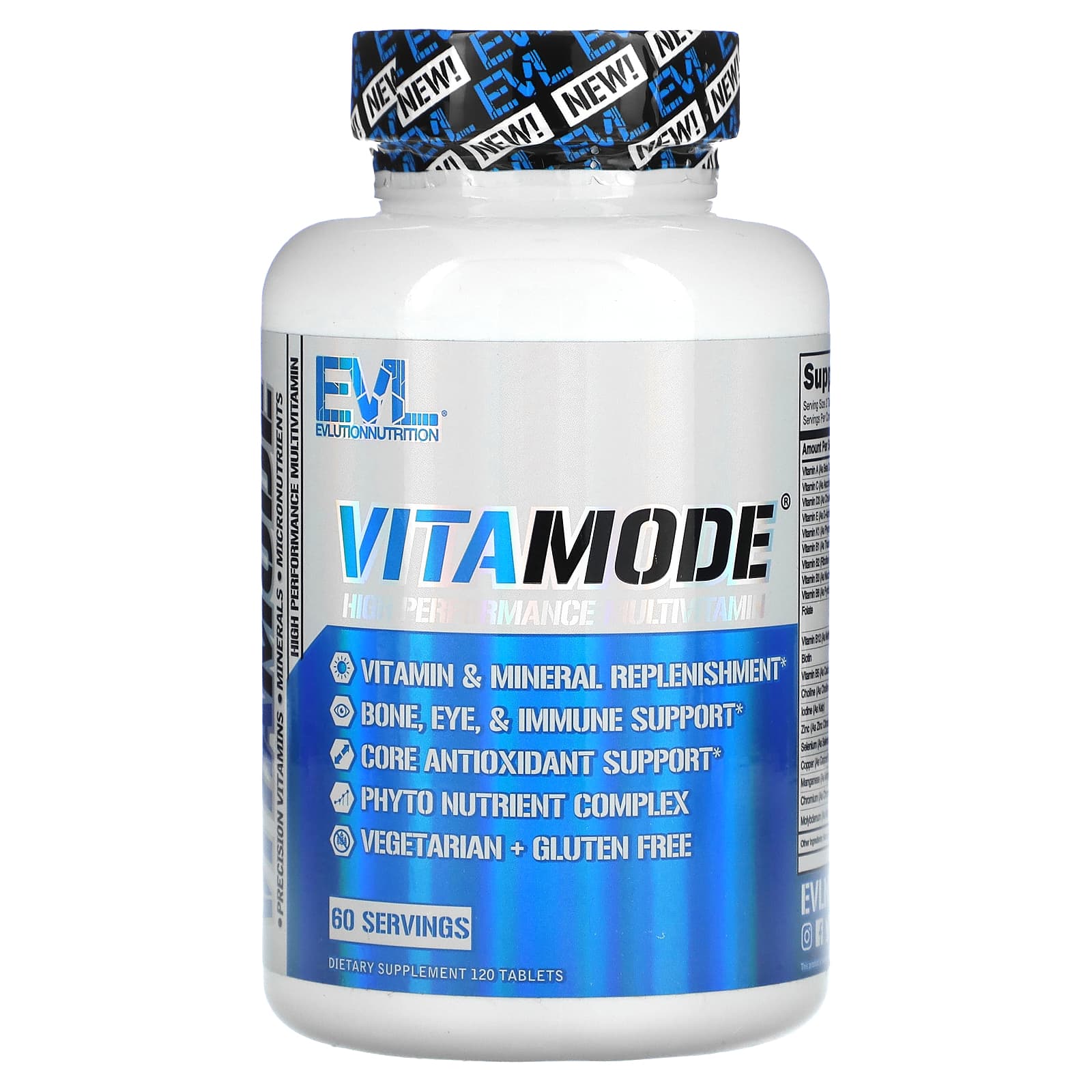 EVLution Nutrition, VitaMode, высокоэффективные мультивитамины, 120 таблеток