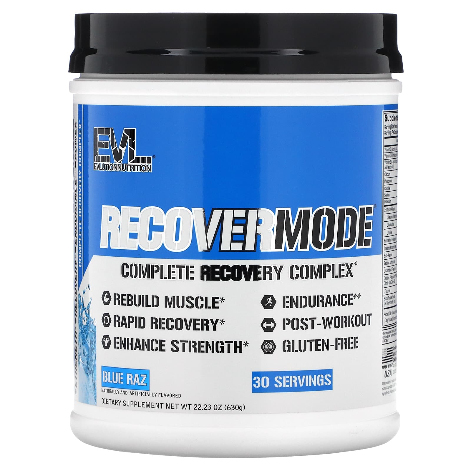 EVLution Nutrition, RECOVERMODE, комплексное восстановление, синяя ветвь, 630 г (22,23 унции)