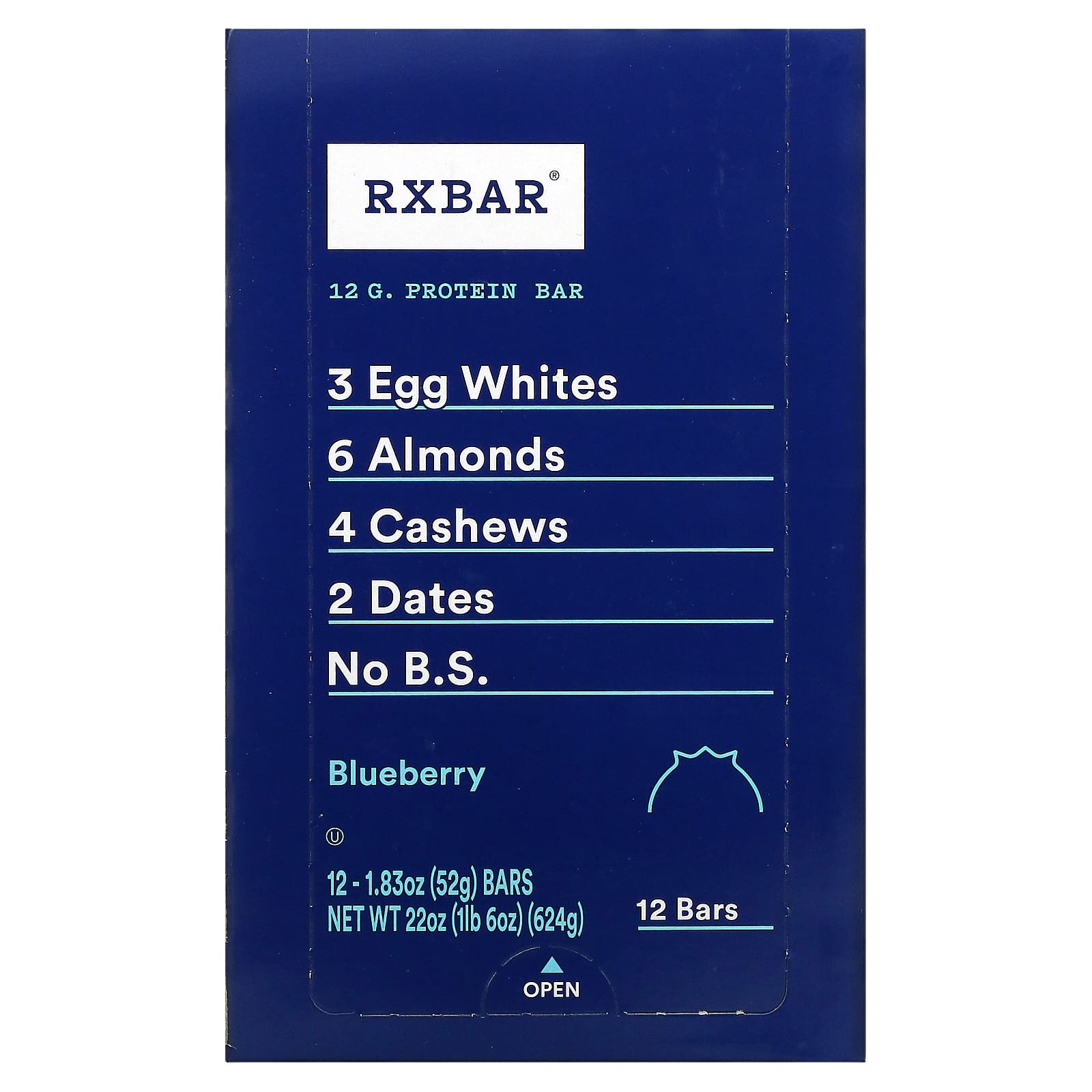 RXBAR Протеиновый батончик черника 12 батончиков по 183 унции 52 г каждый 7190₽