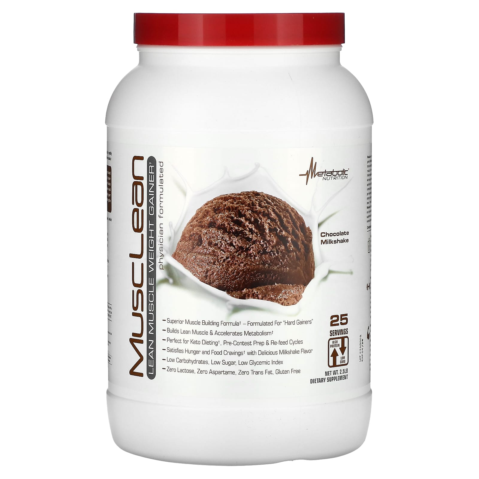 Metabolic Nutrition MuscLean средство для набора мышечной массы шоколадный молочный коктейль 25 фунта 11390₽