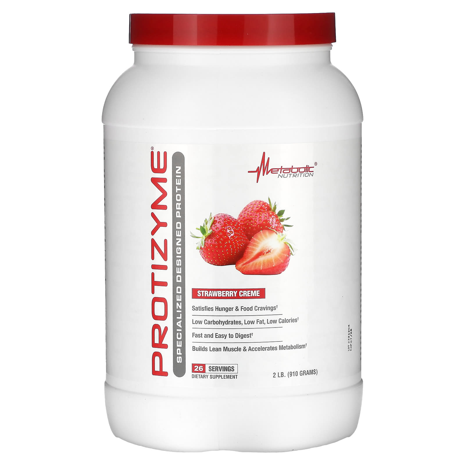 Metabolic Nutrition Protizyme Specialized Designed Protein клубничный крем 910 г 2 фунта 9490₽