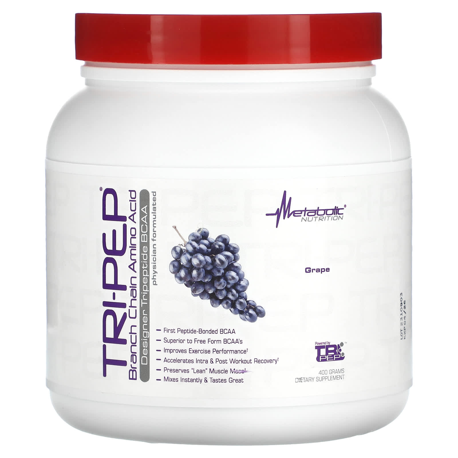 Metabolic Nutrition Tri-Pep аминокислота с разветвленной цепью виноград 400 г 141 унции 6690₽