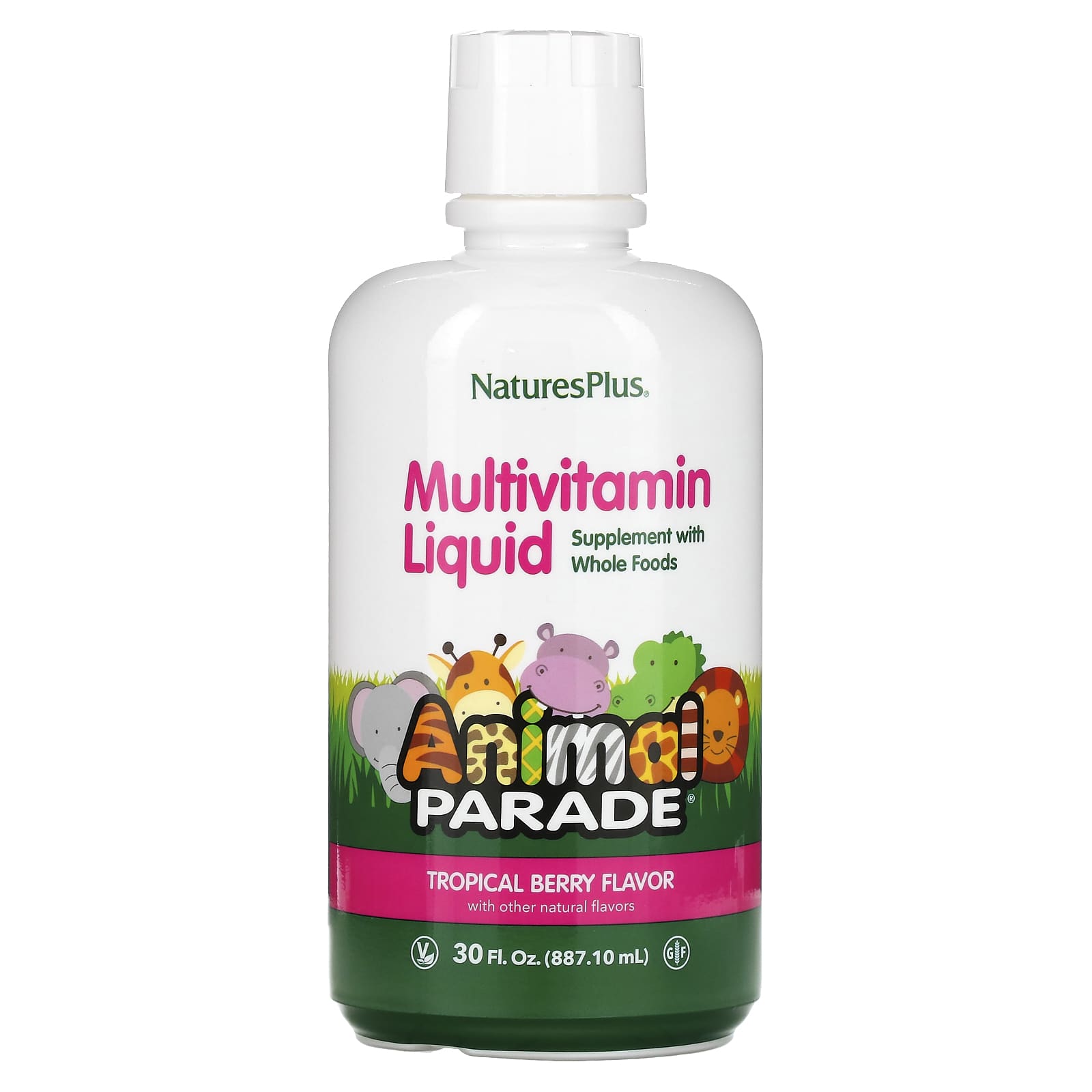 NaturesPlus Animal Parade мультивитамины для детей в жидкой форме вкус тропических ягод 8871 мл 30 жидк унций 4790₽