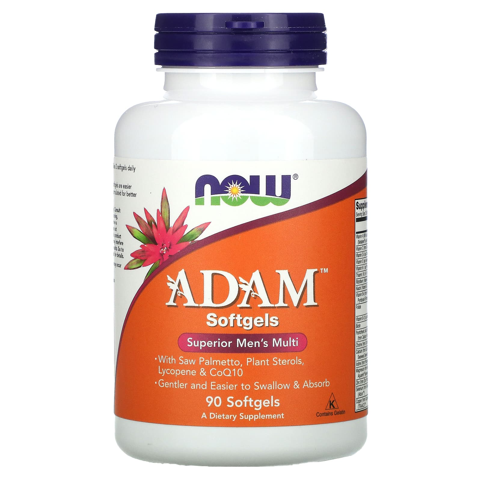 NOW Foods ADAM эффективные мультивитамины для мужчин 90 капсул 4390₽