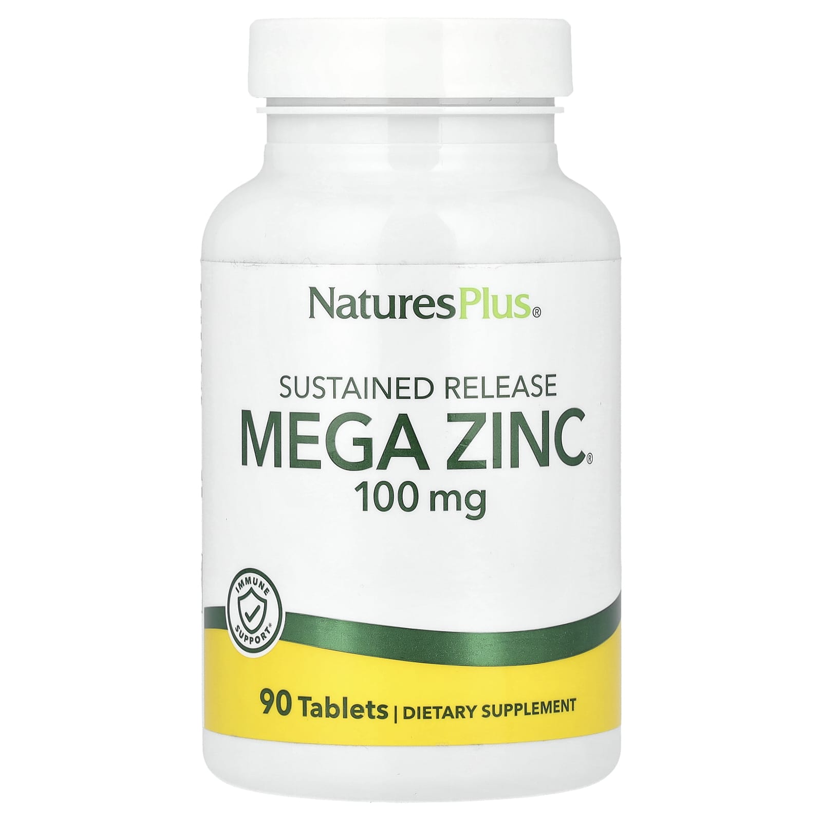 NaturesPlus Mega Zinc длительное высвобождение 100 мг 90 таблеток 4490₽