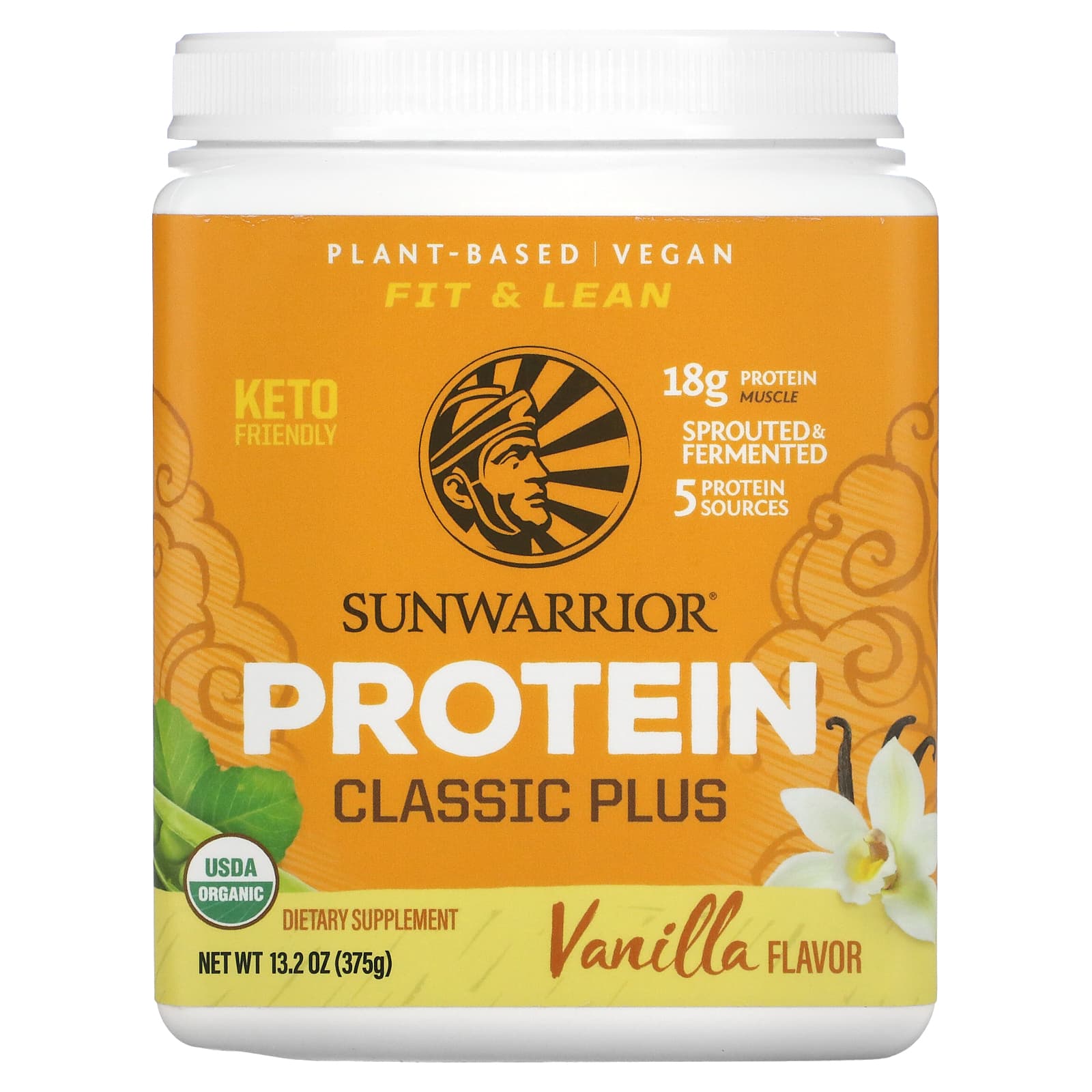 Sunwarrior Protein Classic Plus протеин на растительной основе ванильный вкус 375 г 132 унций 5090₽