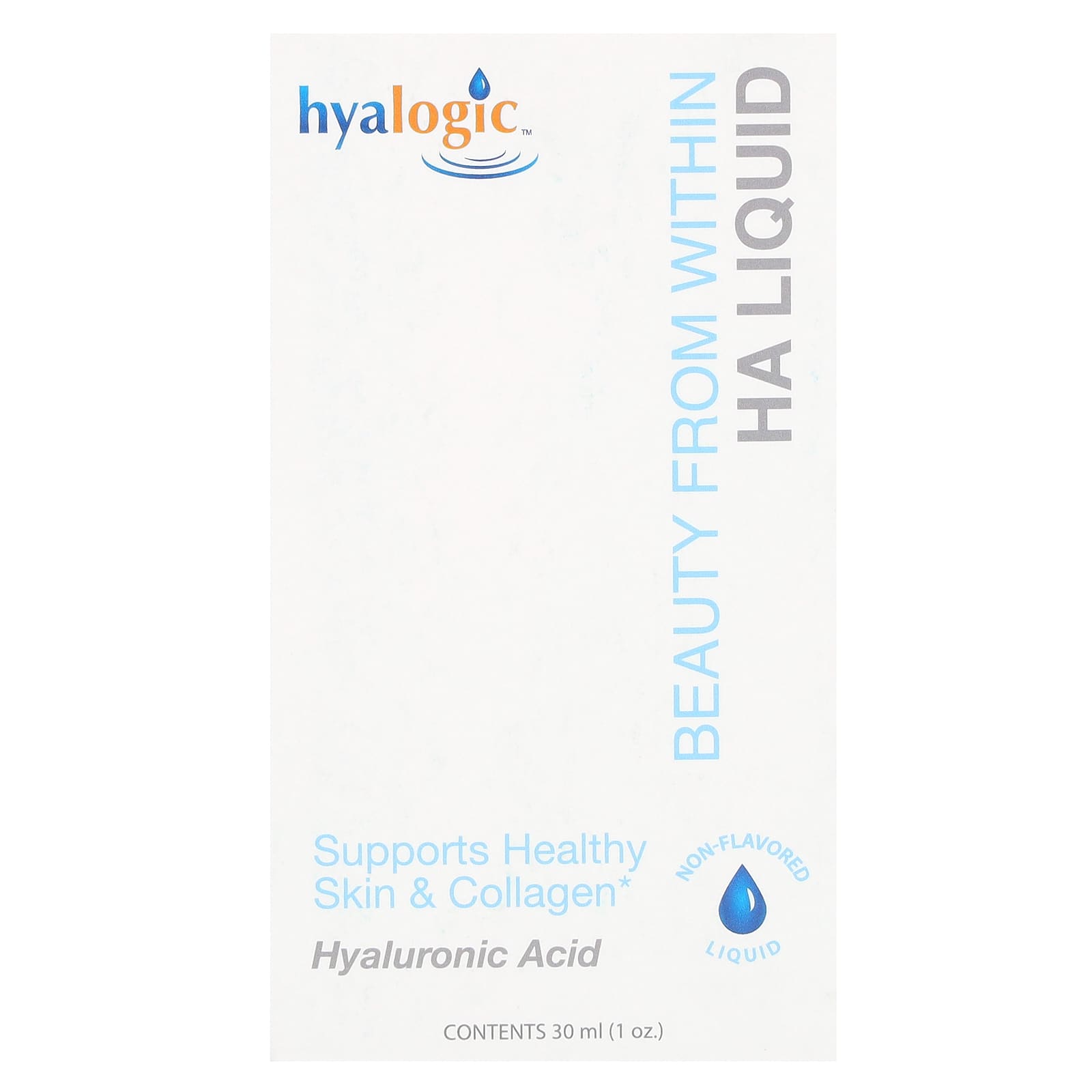 Hyalogic Beauty From Within гиалуроновая кислота жидкий продукт без добавок 30 мл 1 унция 5190₽