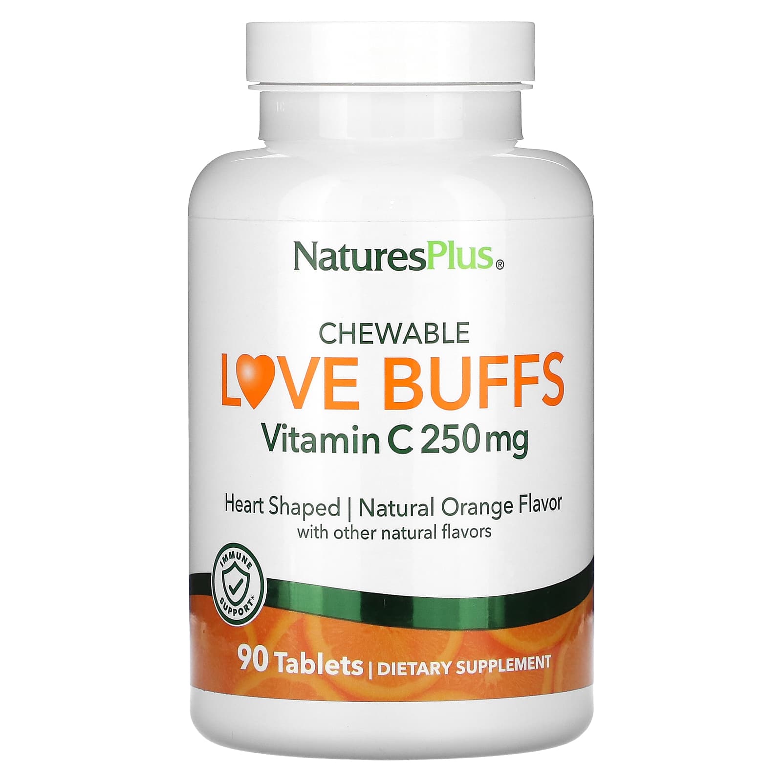 NaturesPlus Chewable Love Buffs витамин C натуральный апельсин 250 мг 90 таблеток 3490₽