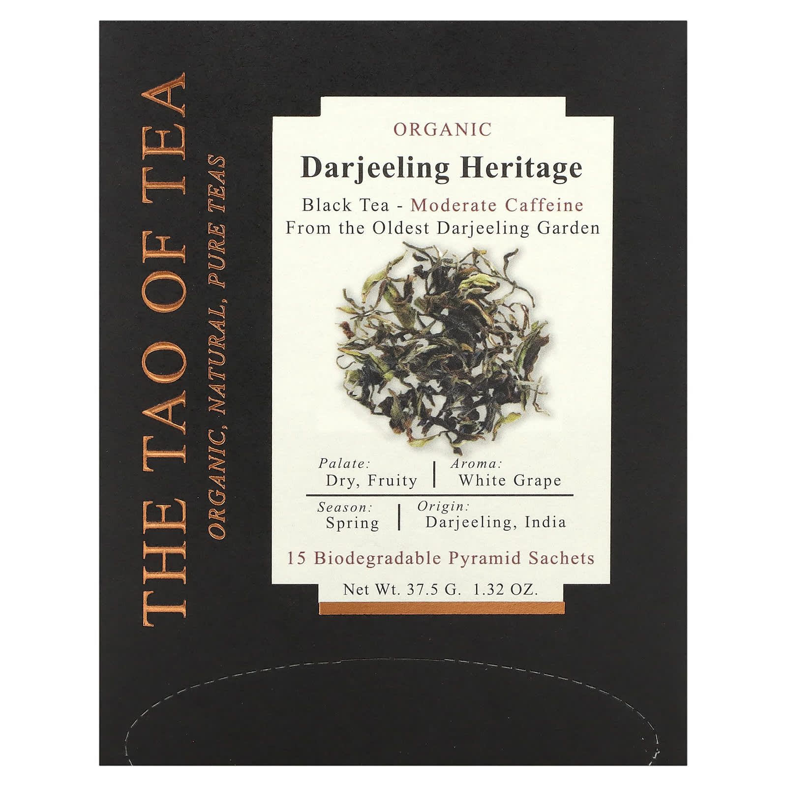The Tao of Tea Organic Darjeeling Heritage черный чай 15 пакетиков-пирамидок 375 г 132 унции 1890₽