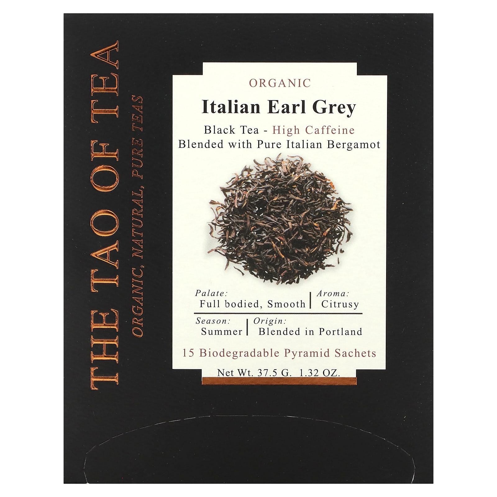 The Tao of Tea Органический итальянский чай Earl Grey черный чай 15 пакетиков 375 г 132 унции 1890₽