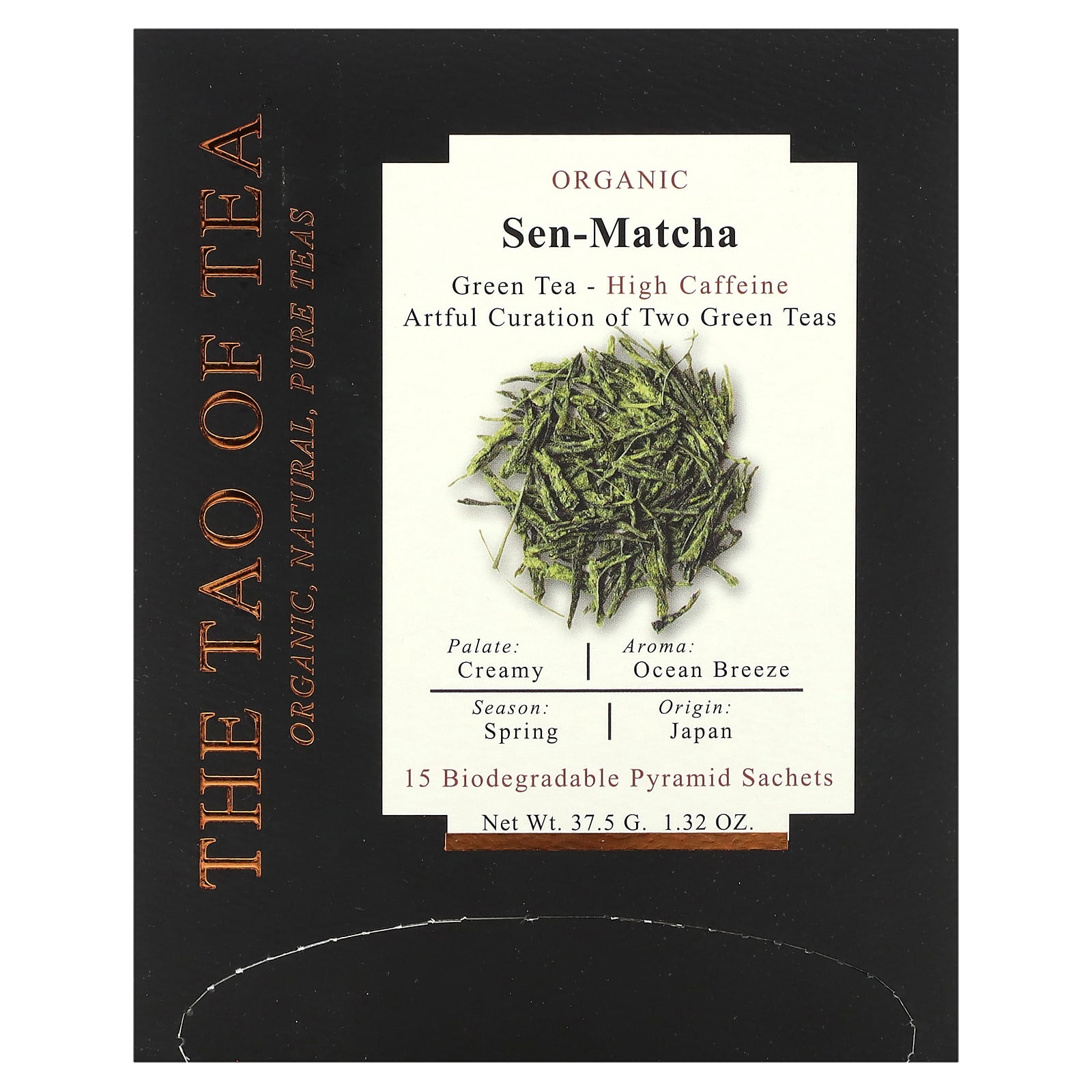The Tao of Tea Органический зеленый чай сен матча 15 пакетиков-пирамидок 375 г 132 унции 1790₽