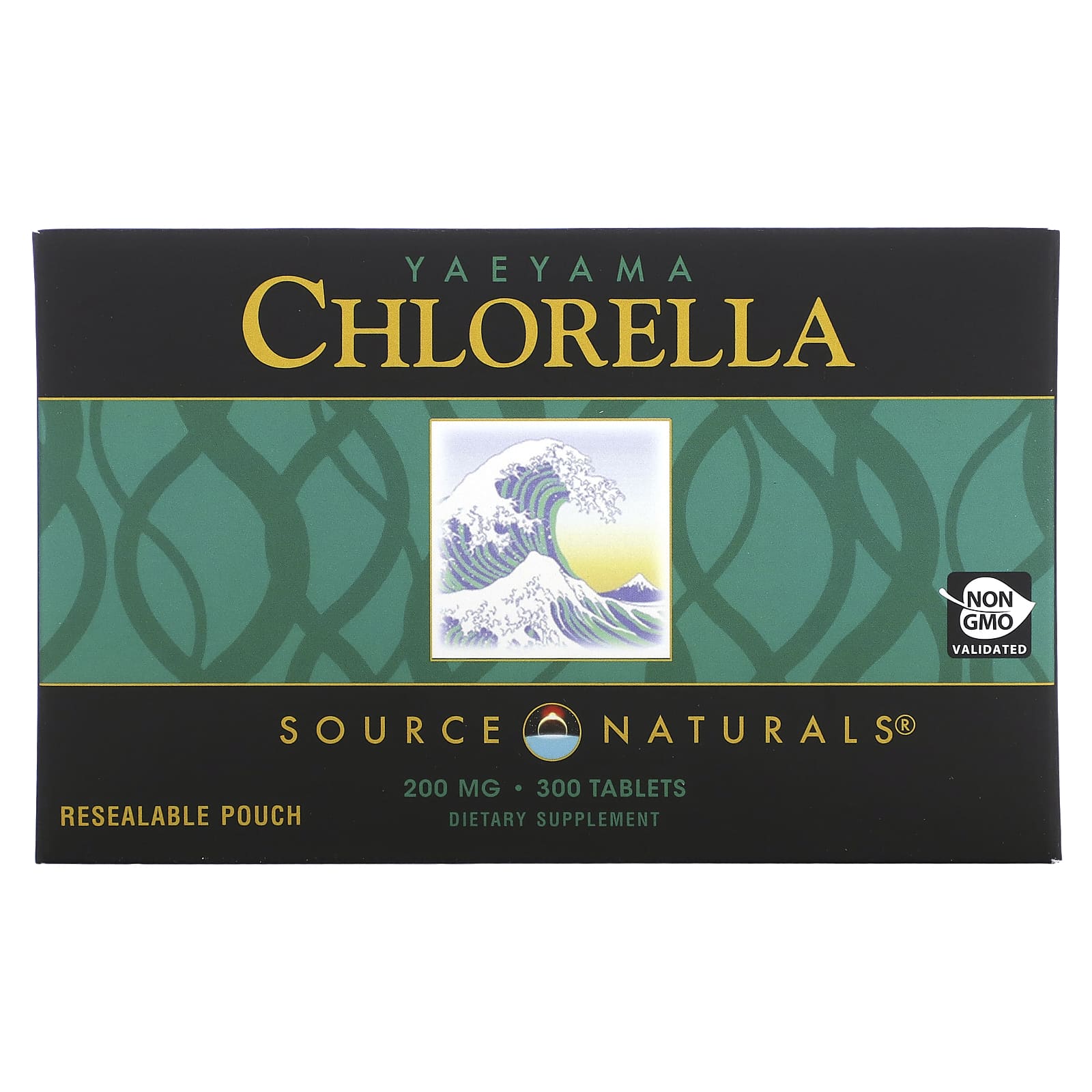 Source Naturals Yaeyama Chlorella многоразовый пакетик 200 мг 300 таблеток 20 мг в каждой таблетке 2390₽