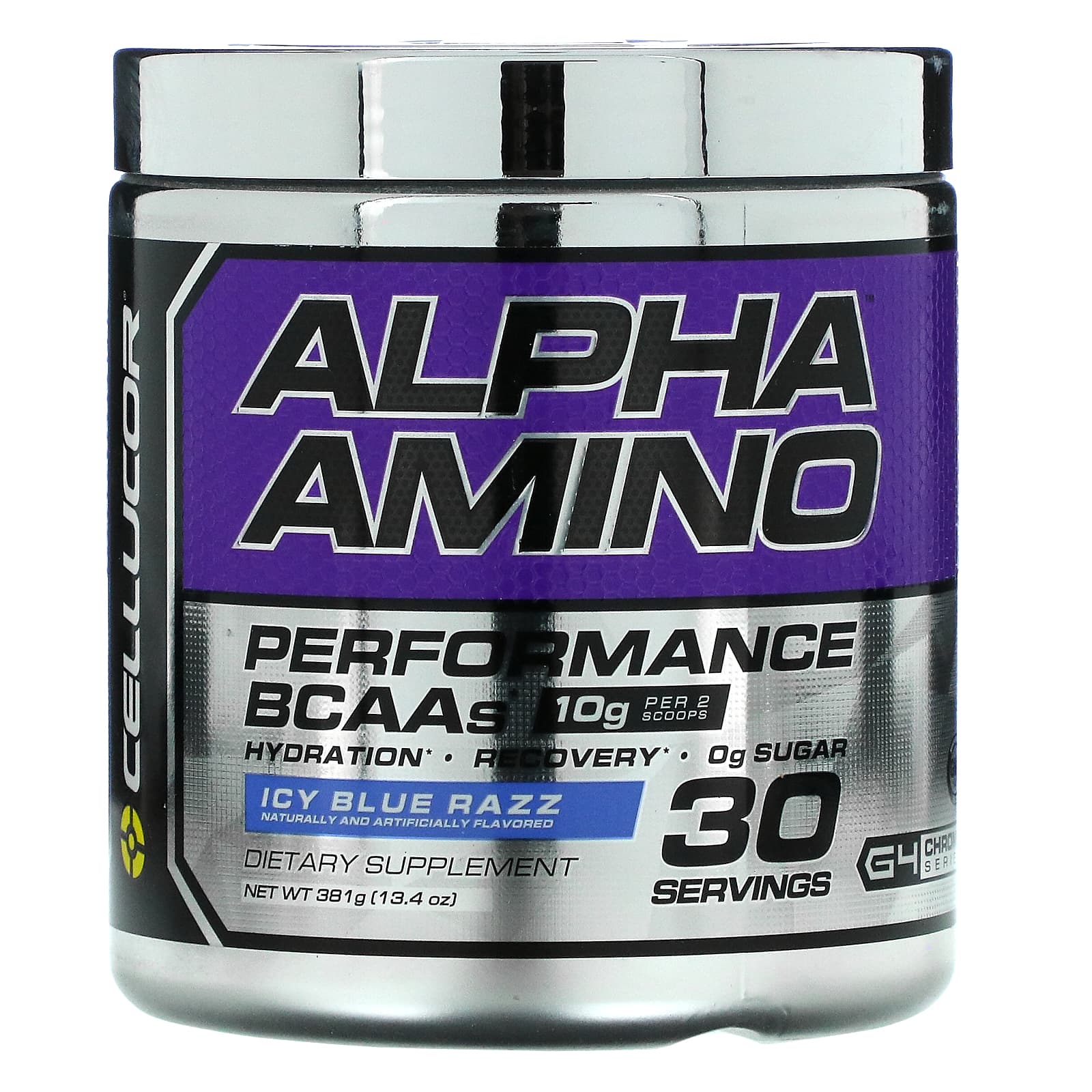 Cellucor Alpha Amino BCAA для улучшения результатов льдисто-голубая вспышка 381 г 134 унции 5290₽