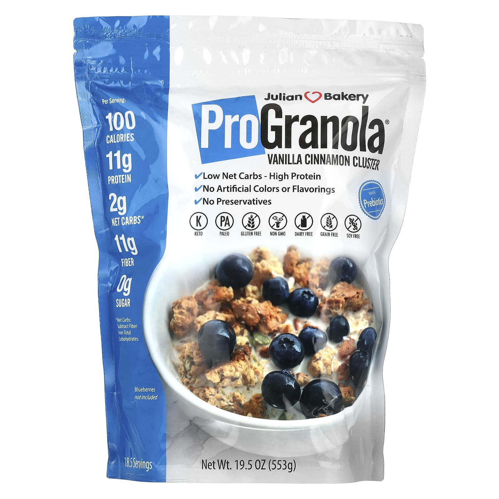 Julian Bakery Pro Granola ваниль и корица 553 г 195 унции 3390₽