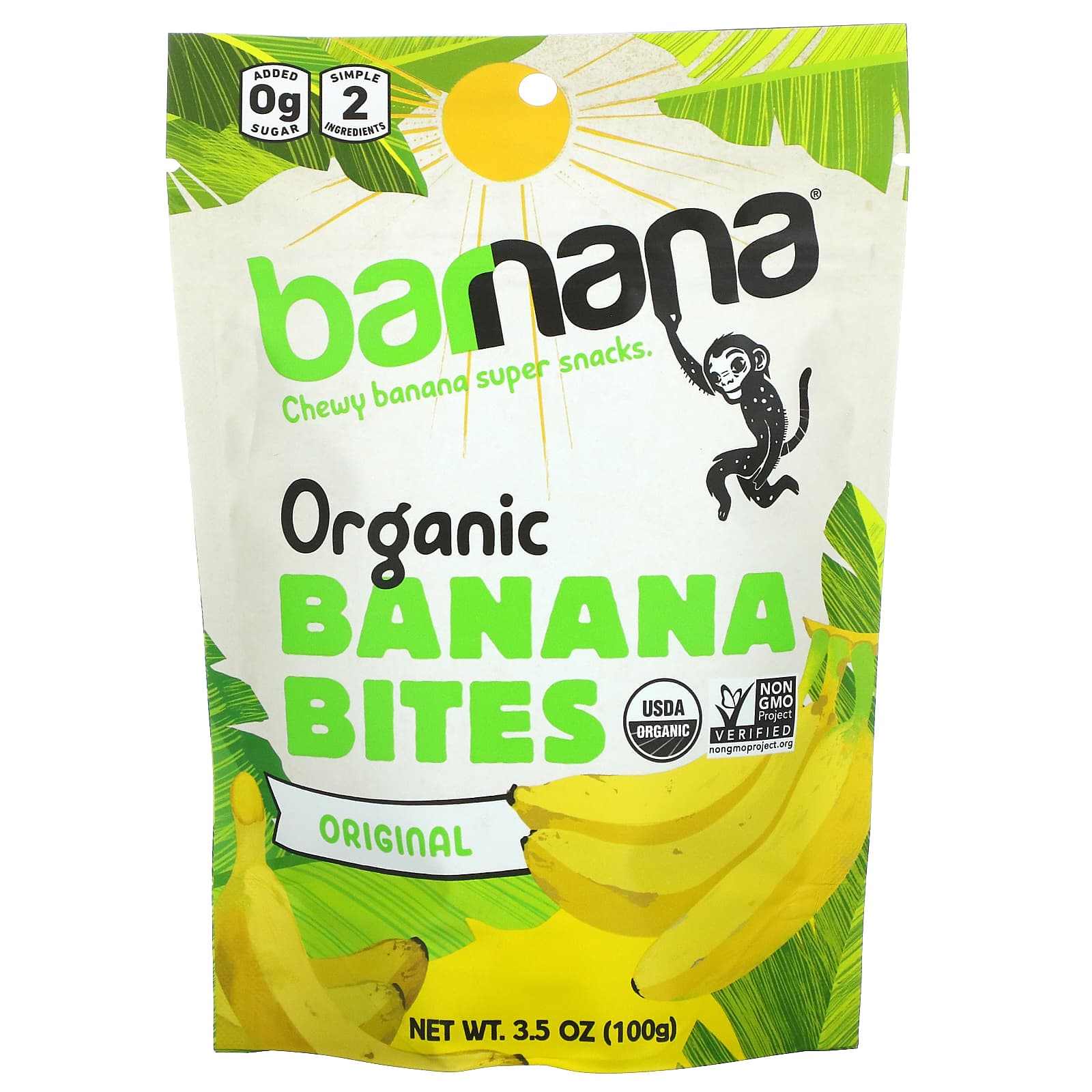 Barnana Органические банановые кусочки оригинальные 100 г 35 унции 1590₽