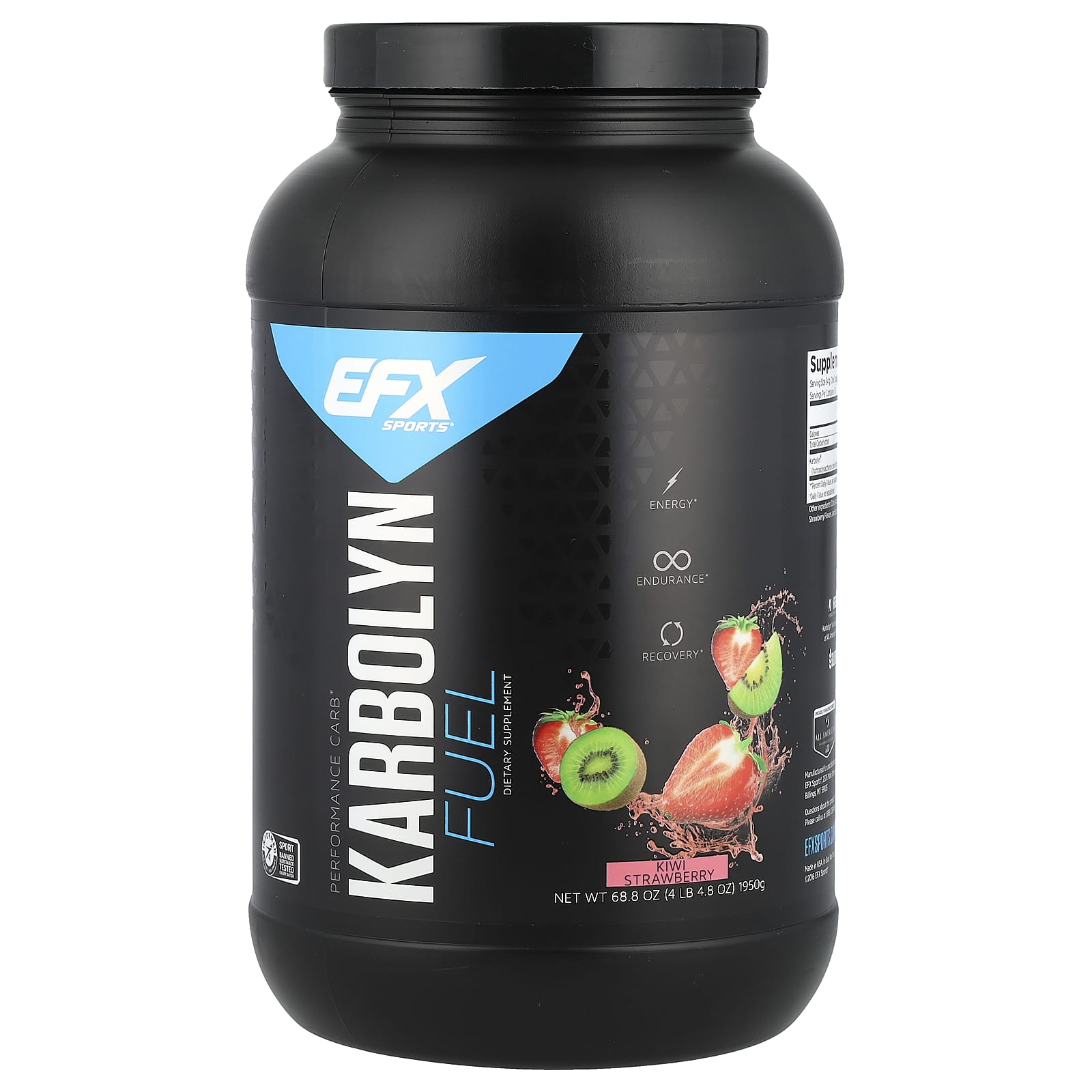 EFX Sports Топливо Карболин Клубника и киви 688 унции 1950 г 9490₽
