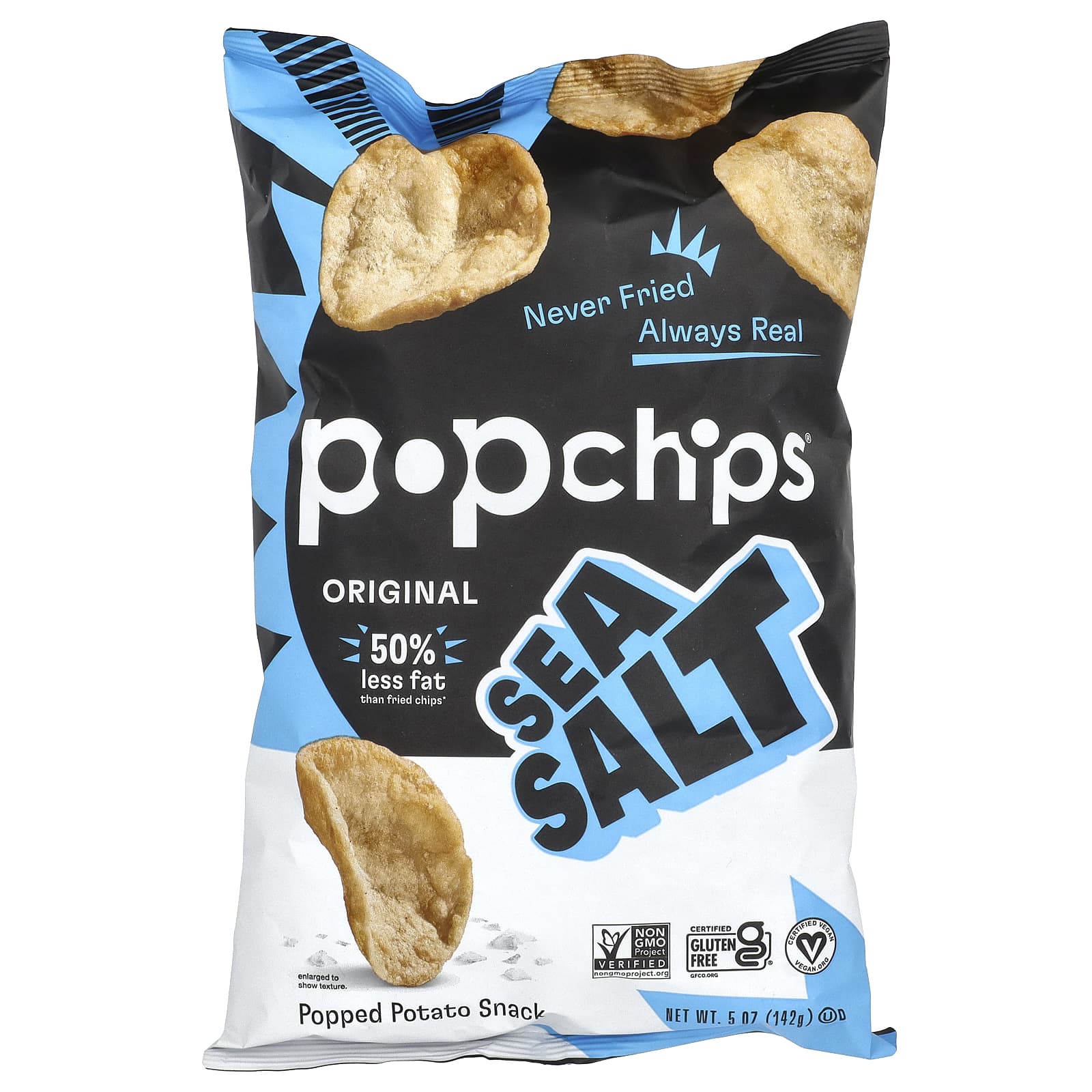 Popchips оригинальная морская соль 142 г 5 унций 1490₽