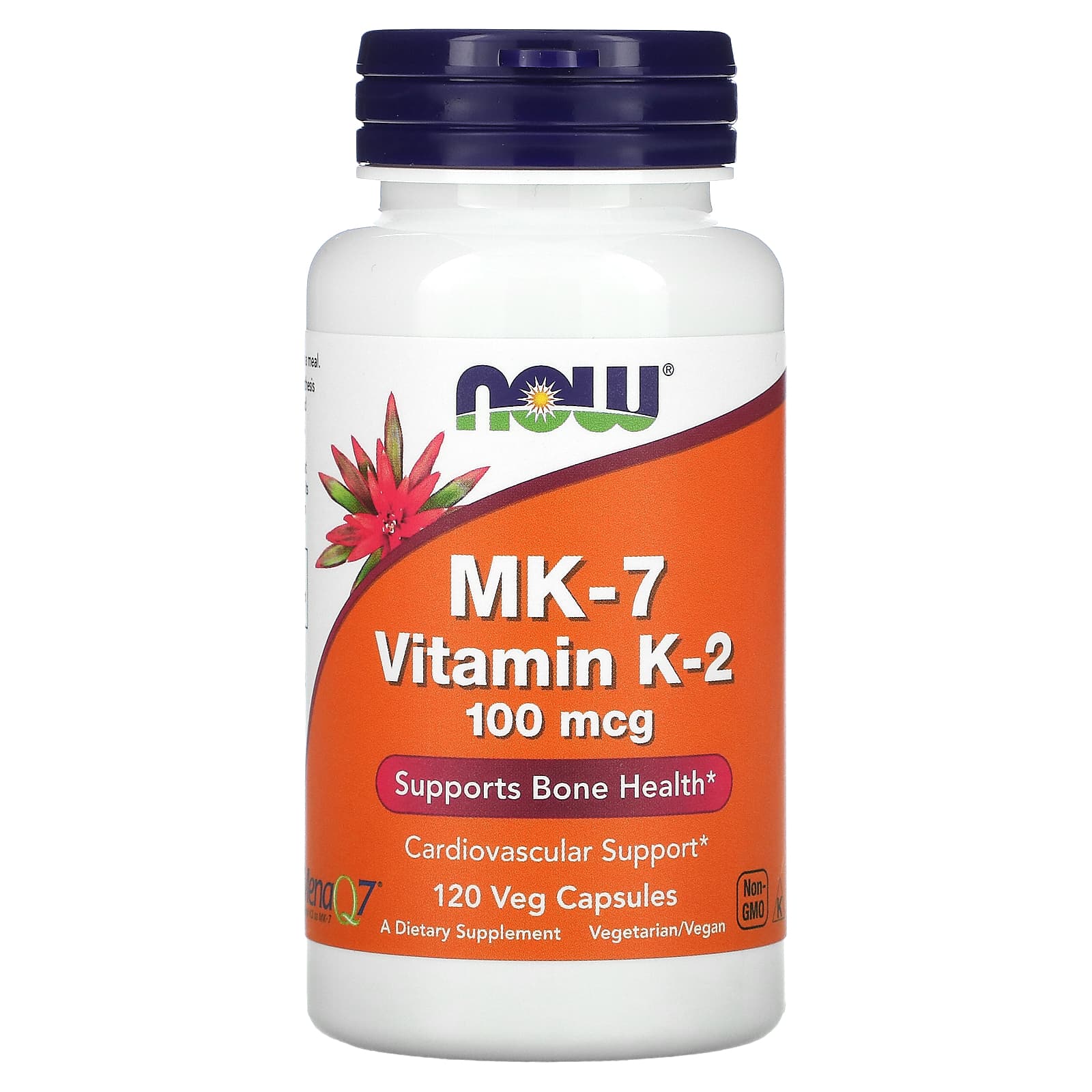 NOW Foods MK-7 витамин K2 100 мкг 120 вегетарианских капсул 4690₽
