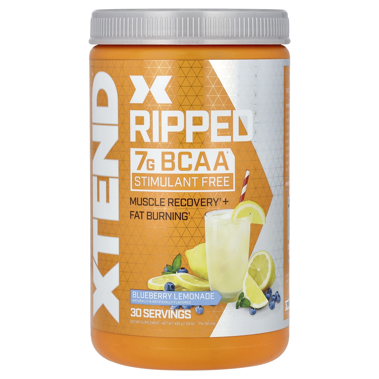XTEND Ripped 7 г аминокислот с разветвленными цепями со вкусом черничного лимонада 495 г 109 фунта 7190₽