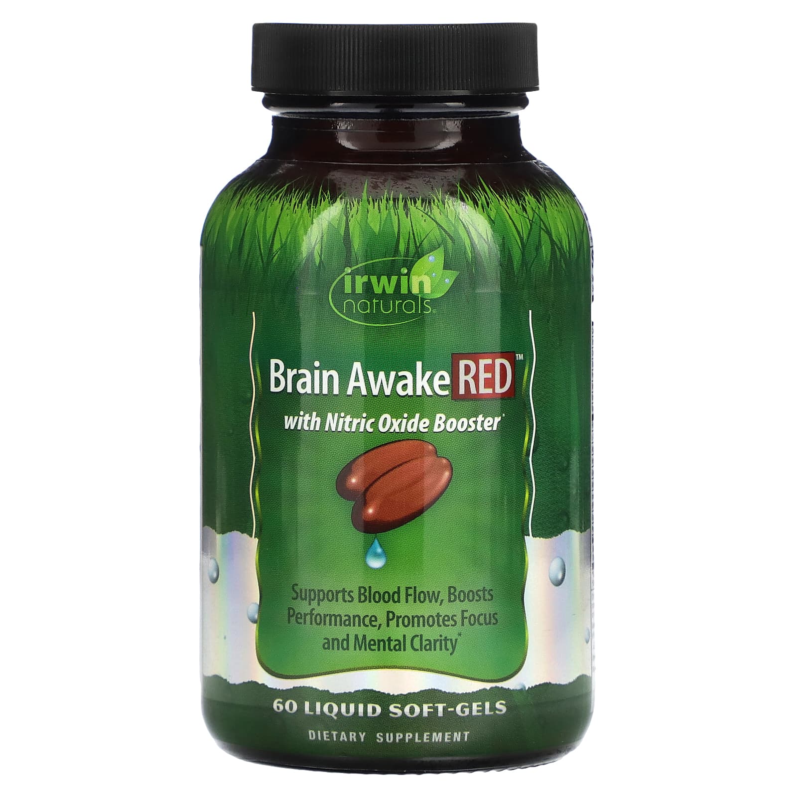 Irwin Naturals Brain Awake Red добавка для улучшения работы мозга 60 желатиновых капсул 3190₽