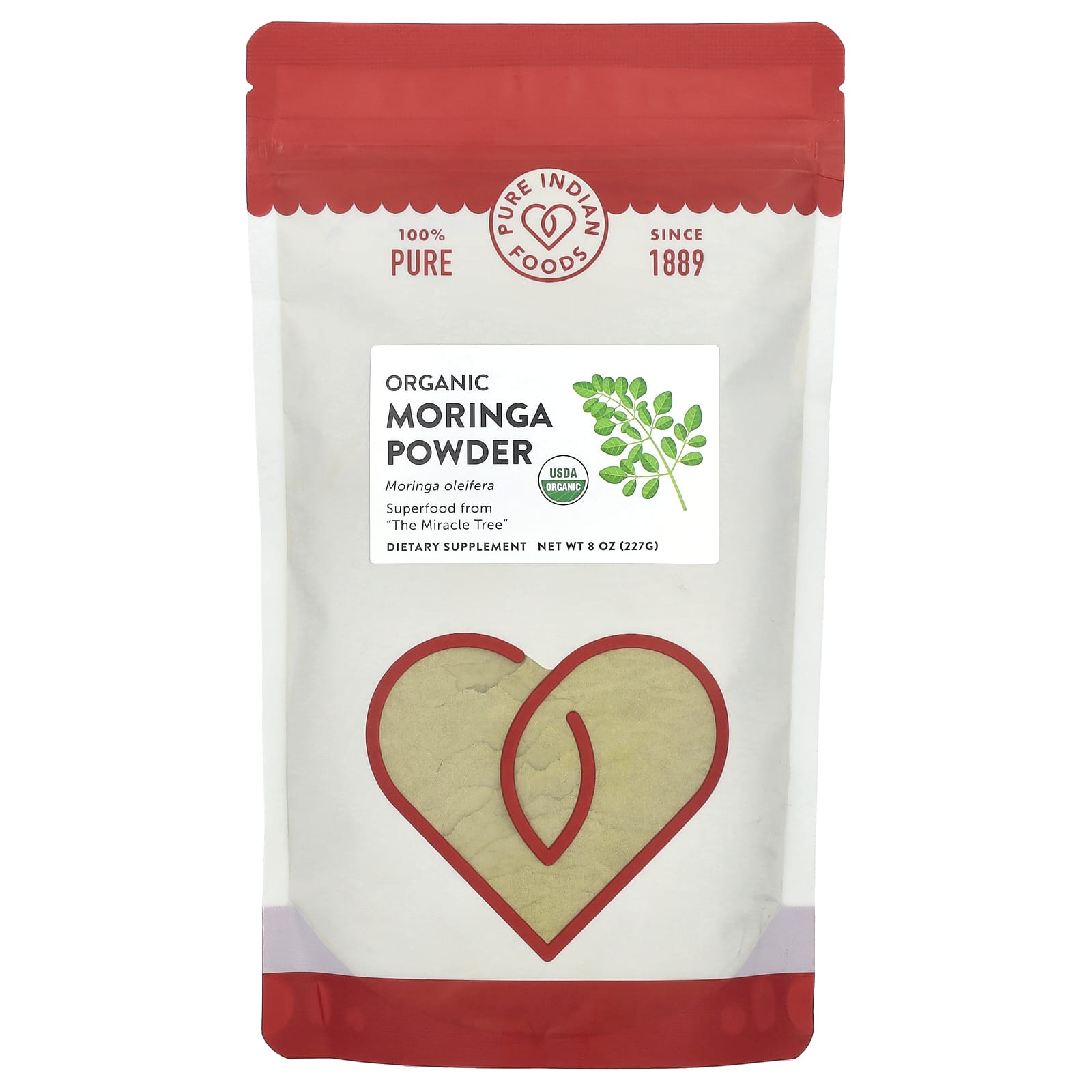 Pure Indian Foods Органический порошок из моринги 227 г 8 унций 2590₽