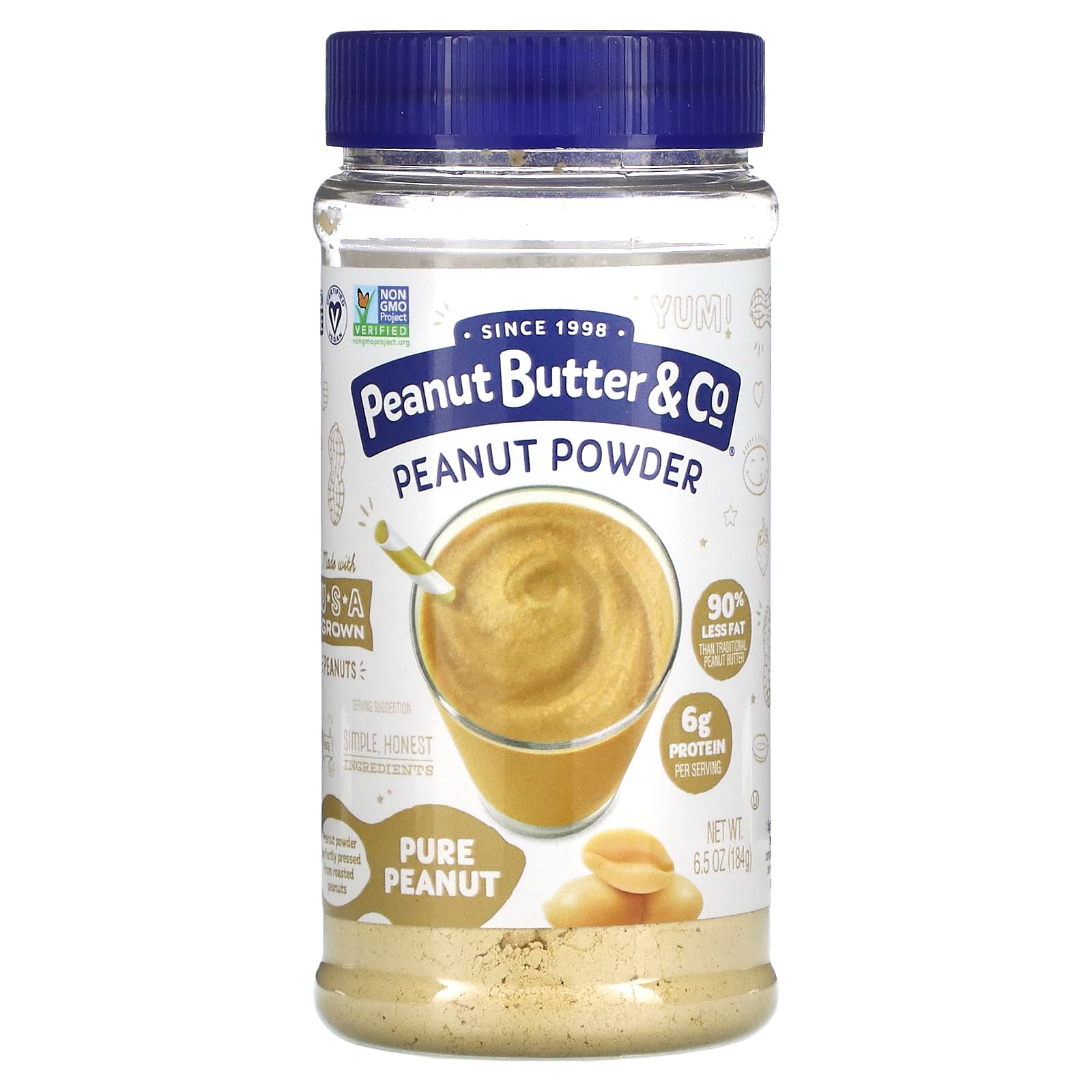 Peanut Butter - Co Арахисовый порошок чистый арахис 184 г 65 унции 1690₽