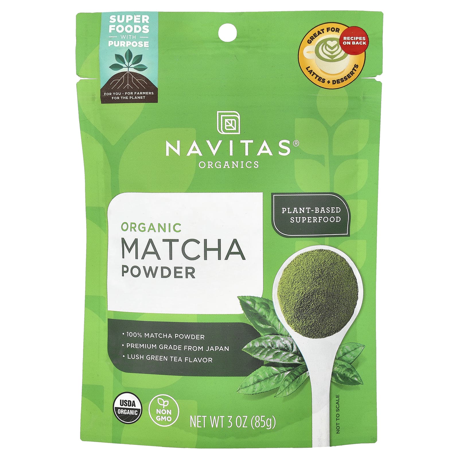 Navitas Organics Органический порошок матча 85 г 3690₽