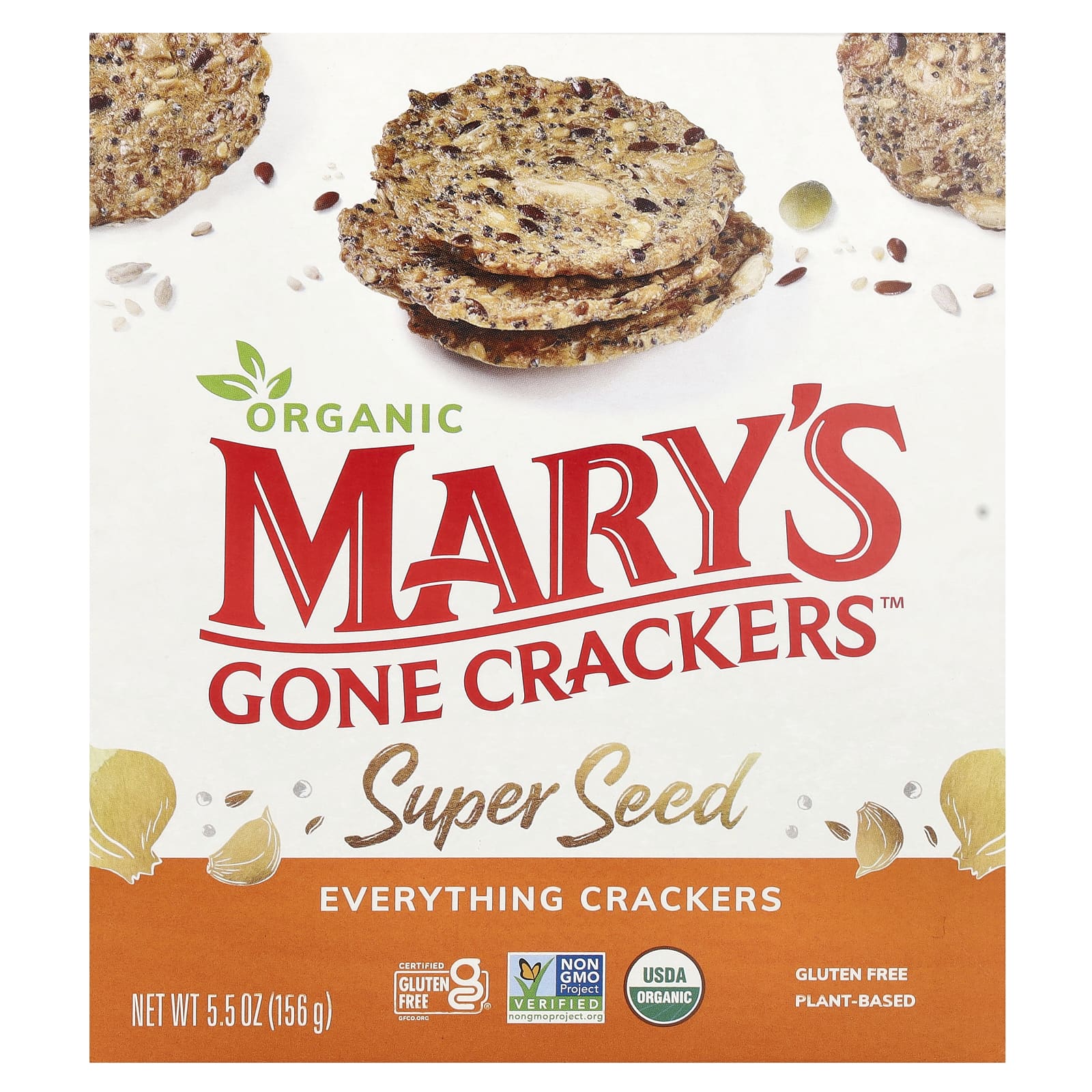 Marys Gone Crackers Органические суперсеменные крекеры все 156 г 55 унции 1590₽