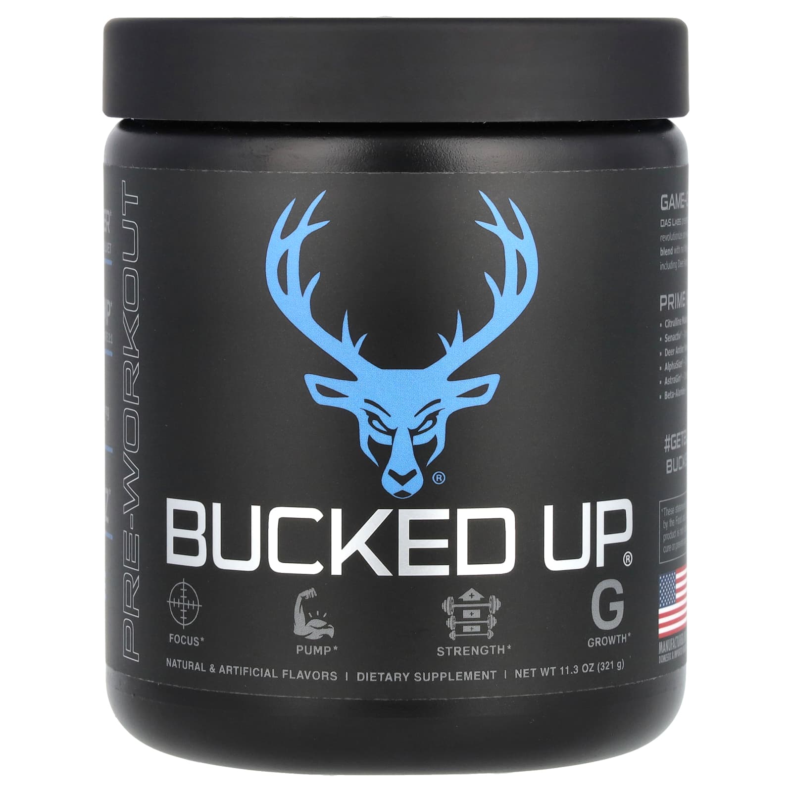 Bucked Up Перед тренировкой Blue Raz 321 г 113 унции 7390₽