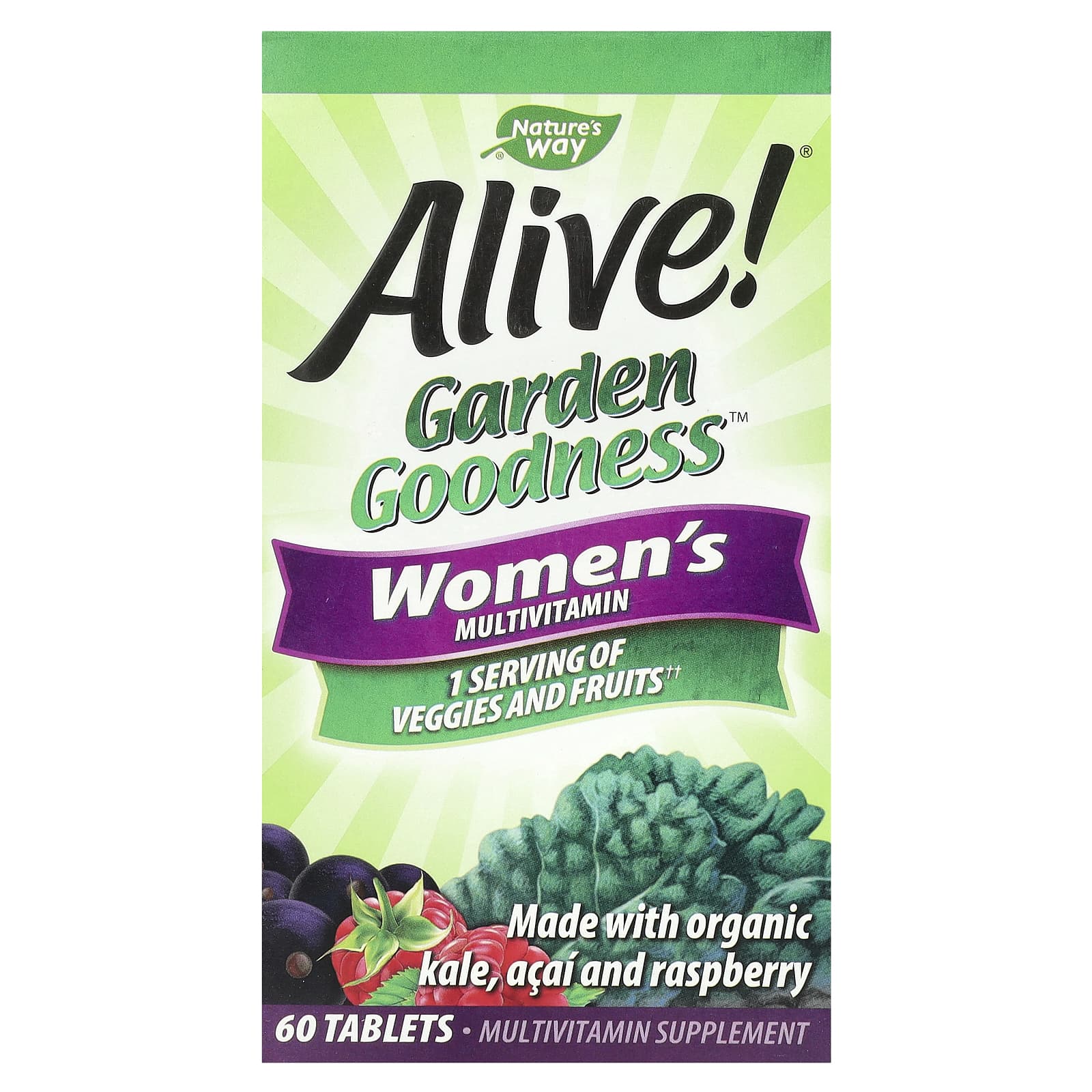 Natures Way Alive Garden Goodness мультивитамин для женщин 60 таблеток 2590₽