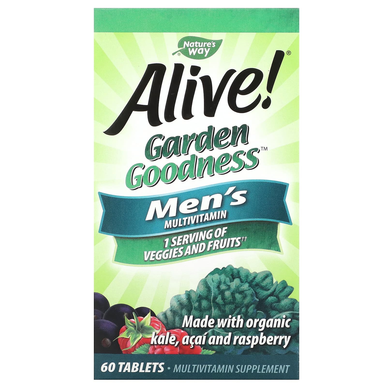 Natures Way Alive Garden Goodness мультивитамины для мужчин 60 таблеток 2590₽