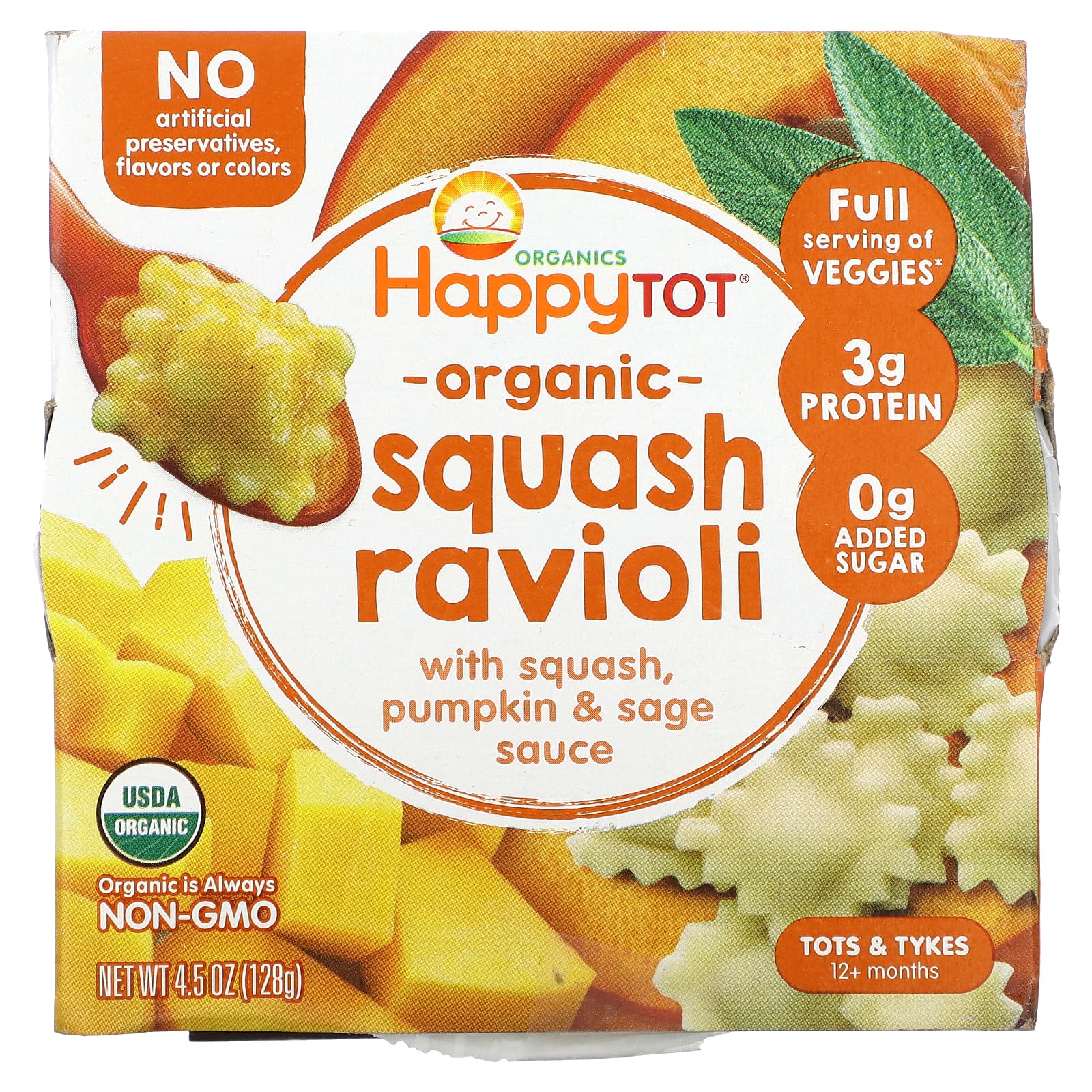 Happy Family Organics Organics Happy Tot Love My Veggies Bowl Squash Ravioli 45 унц 128 г 1490₽
