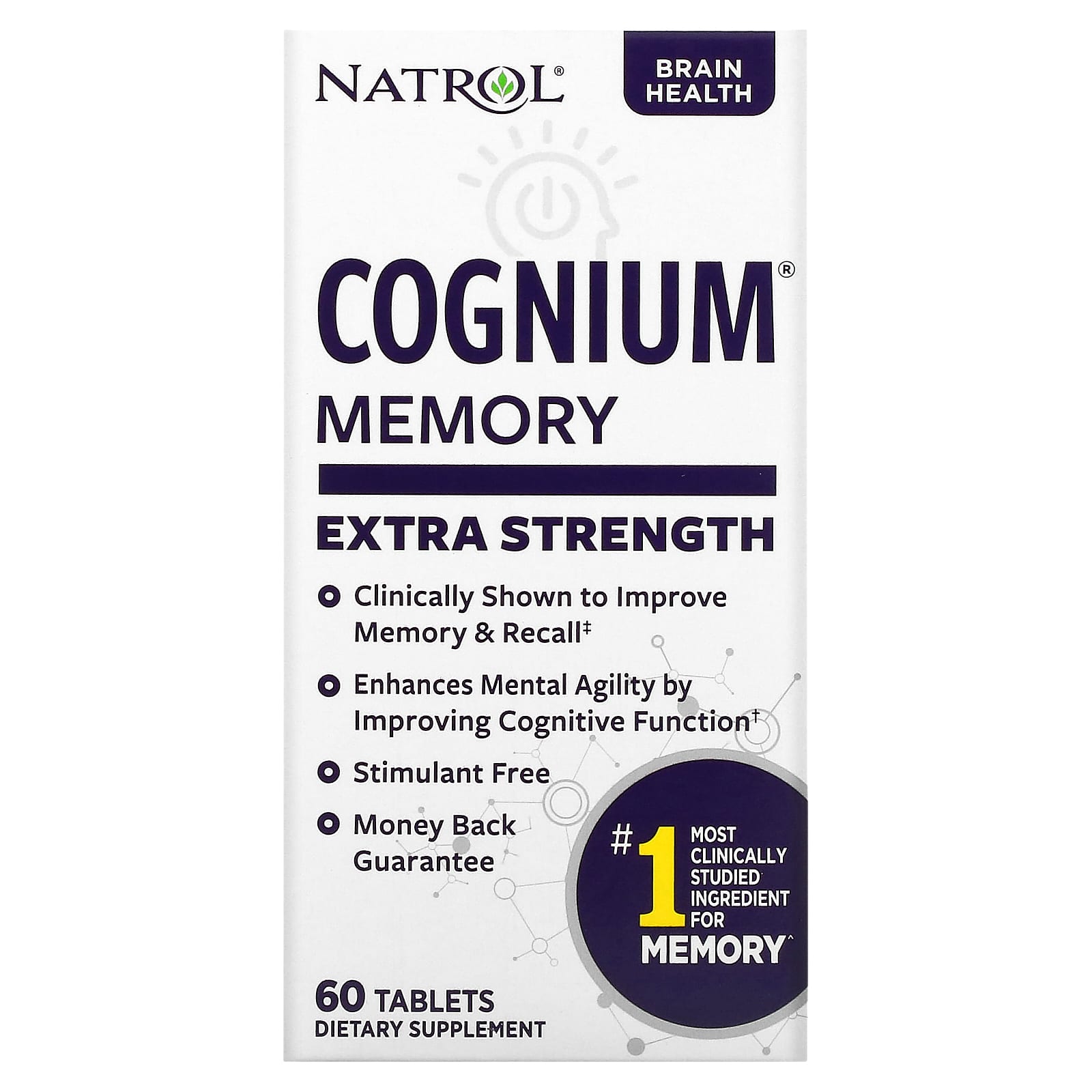 Natrol Cognium Сверхсила 200 мг 60 таблеток 6790₽