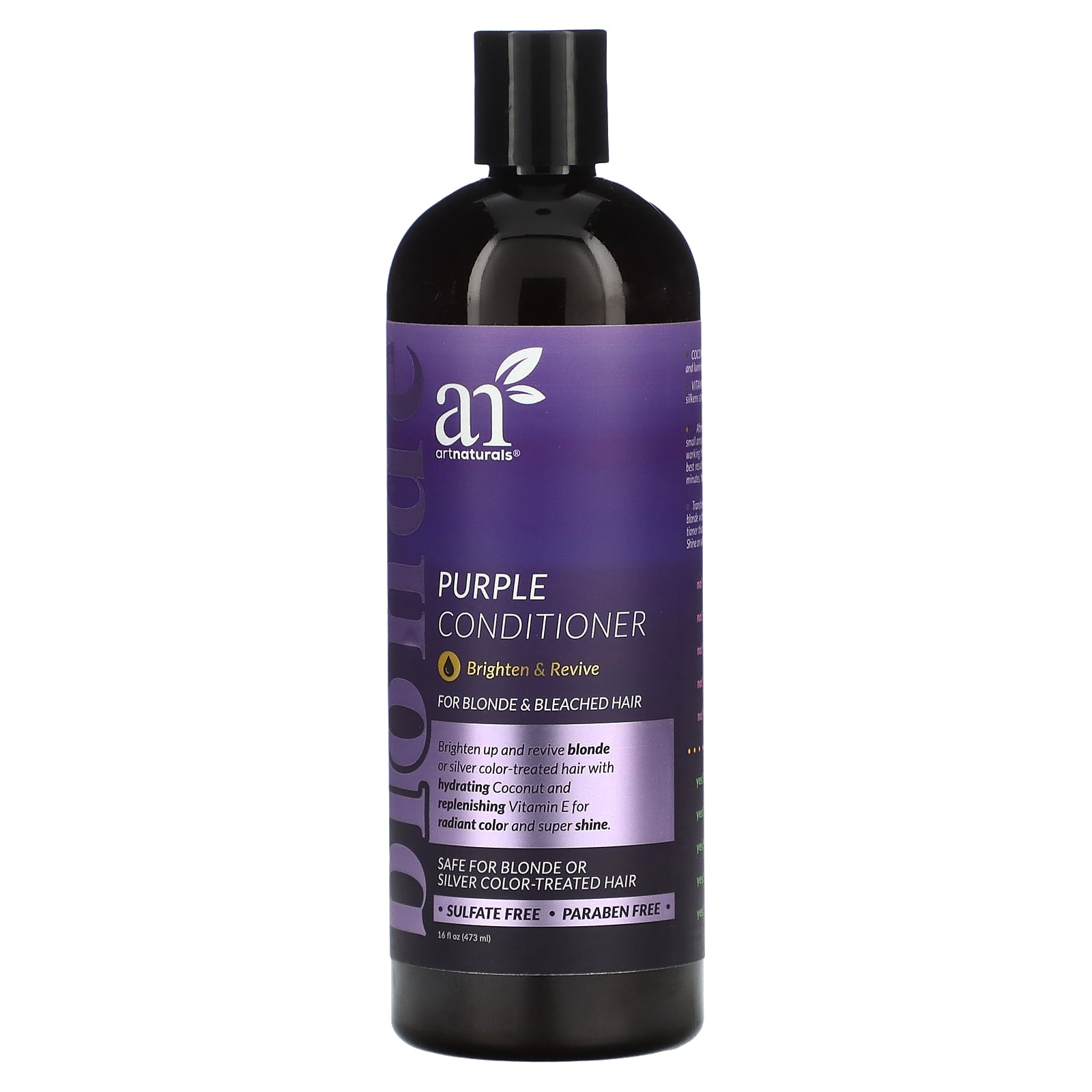 artnaturals кондиционер для волос Blonde Purple баланс цвета 473 мл 16 жидк унций 2090₽