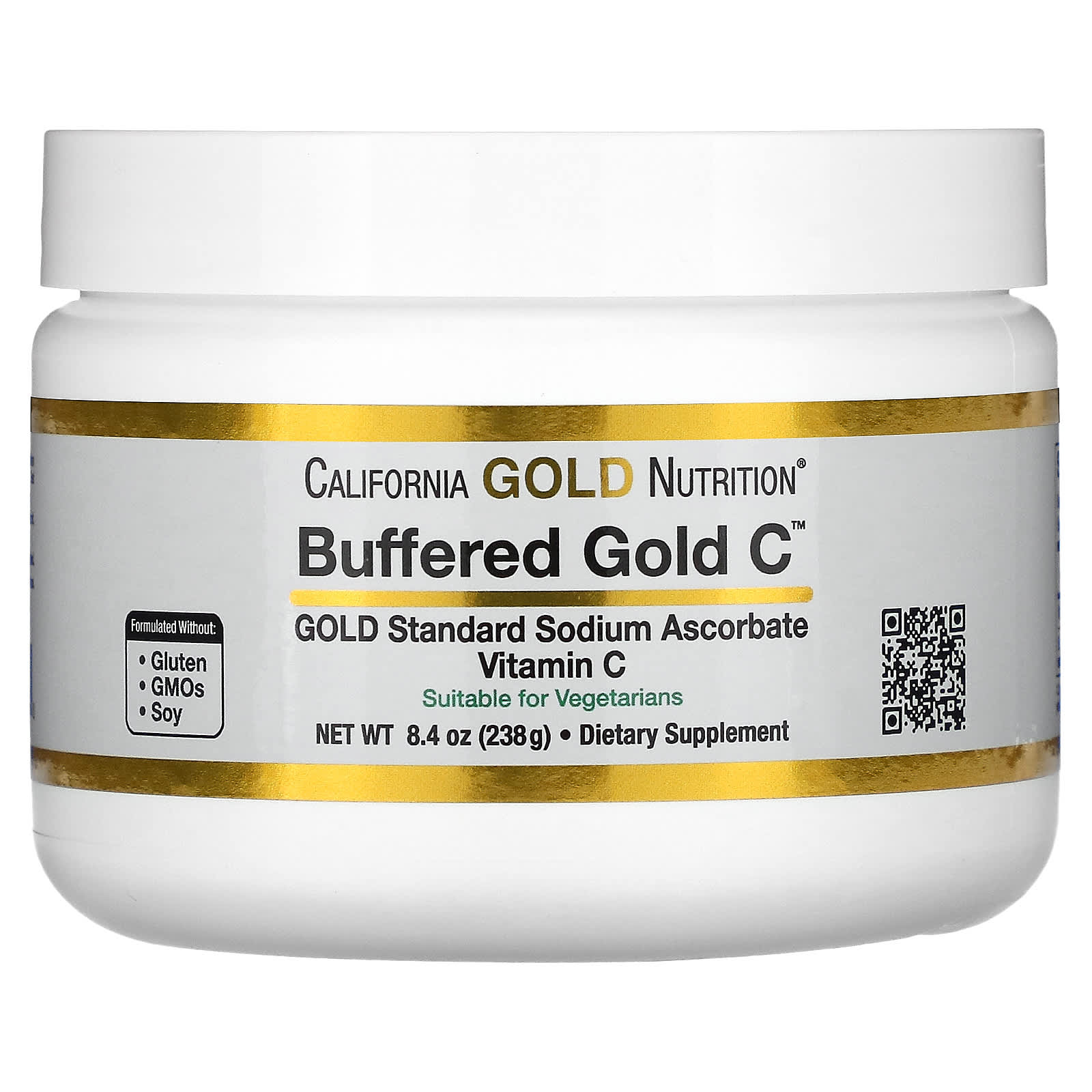 California Gold Nutrition Buffered Gold C некислый витамин C в порошке аскорбат натрия 238 г 840 унции 2390₽