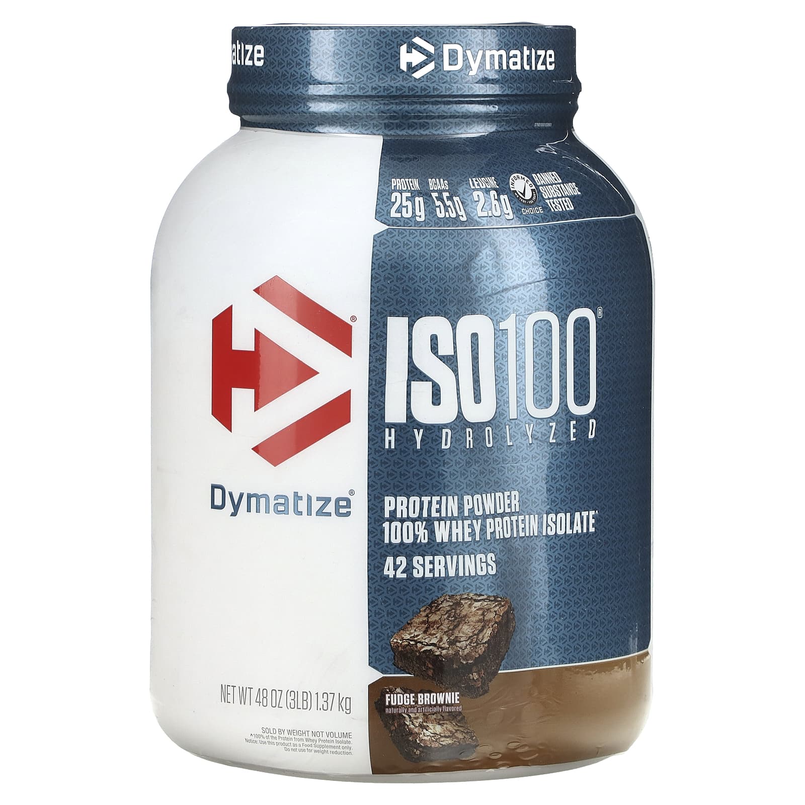 Dymatize ISO100 гидролизованный 100 изолят сывороточного протеина со вкусом брауни с помадкой 137 кг 3 фунта 13990₽