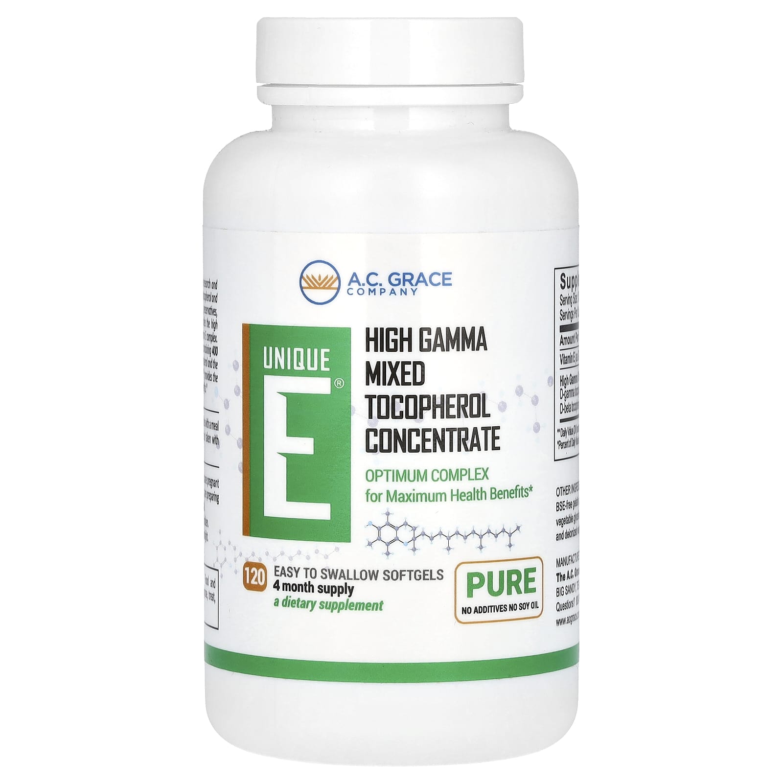 A.C. Grace Company, Unique E, 120 капсул
