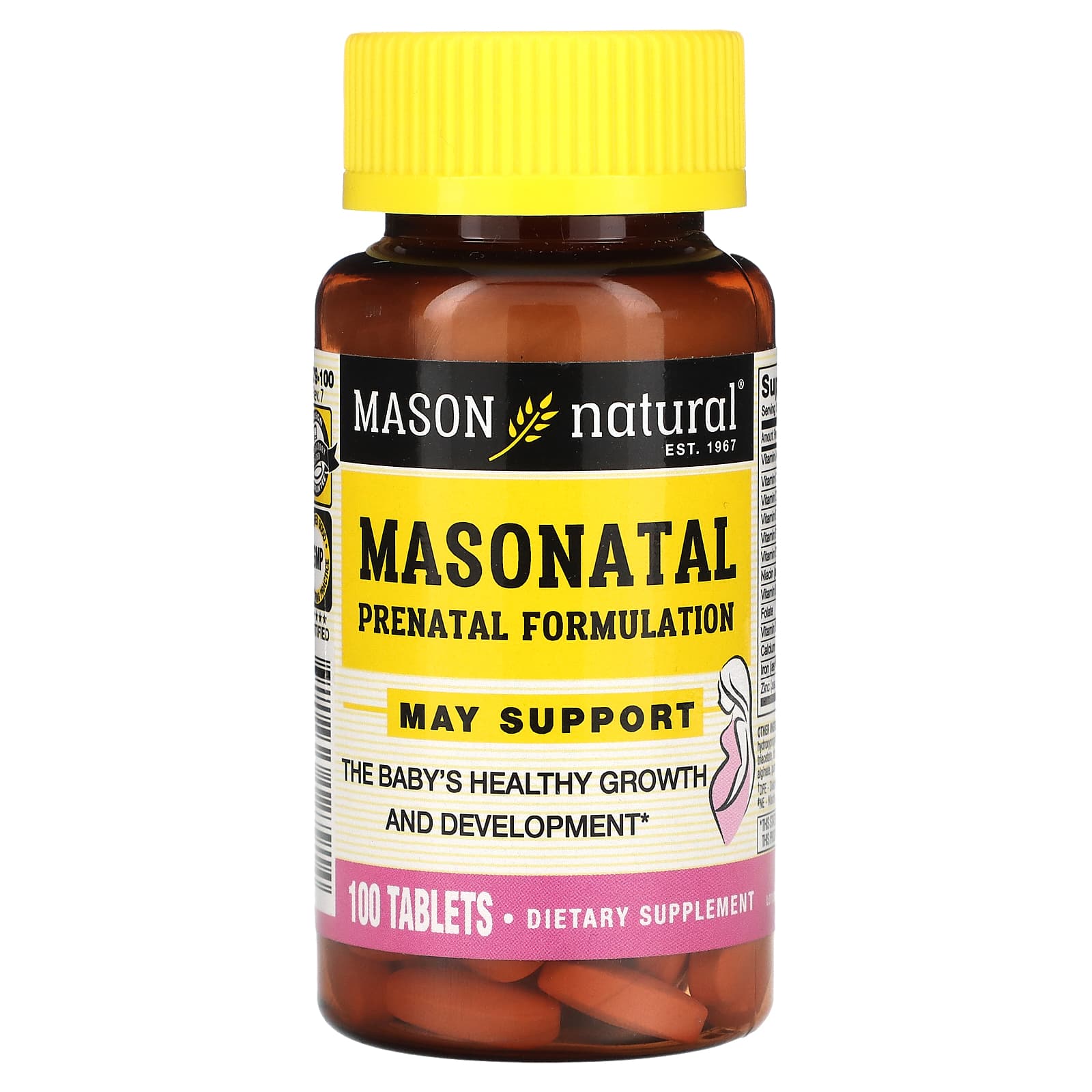 Mason Natural Masonatal Prenatal Formulation добавка для беременных 100 таблеток 1890₽
