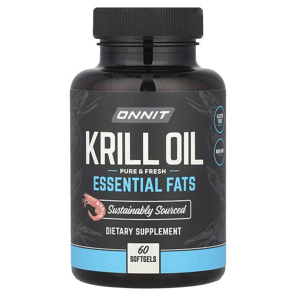 Onnit, масло криля, незаменимые жирные кислоты, 60 мягких капсул