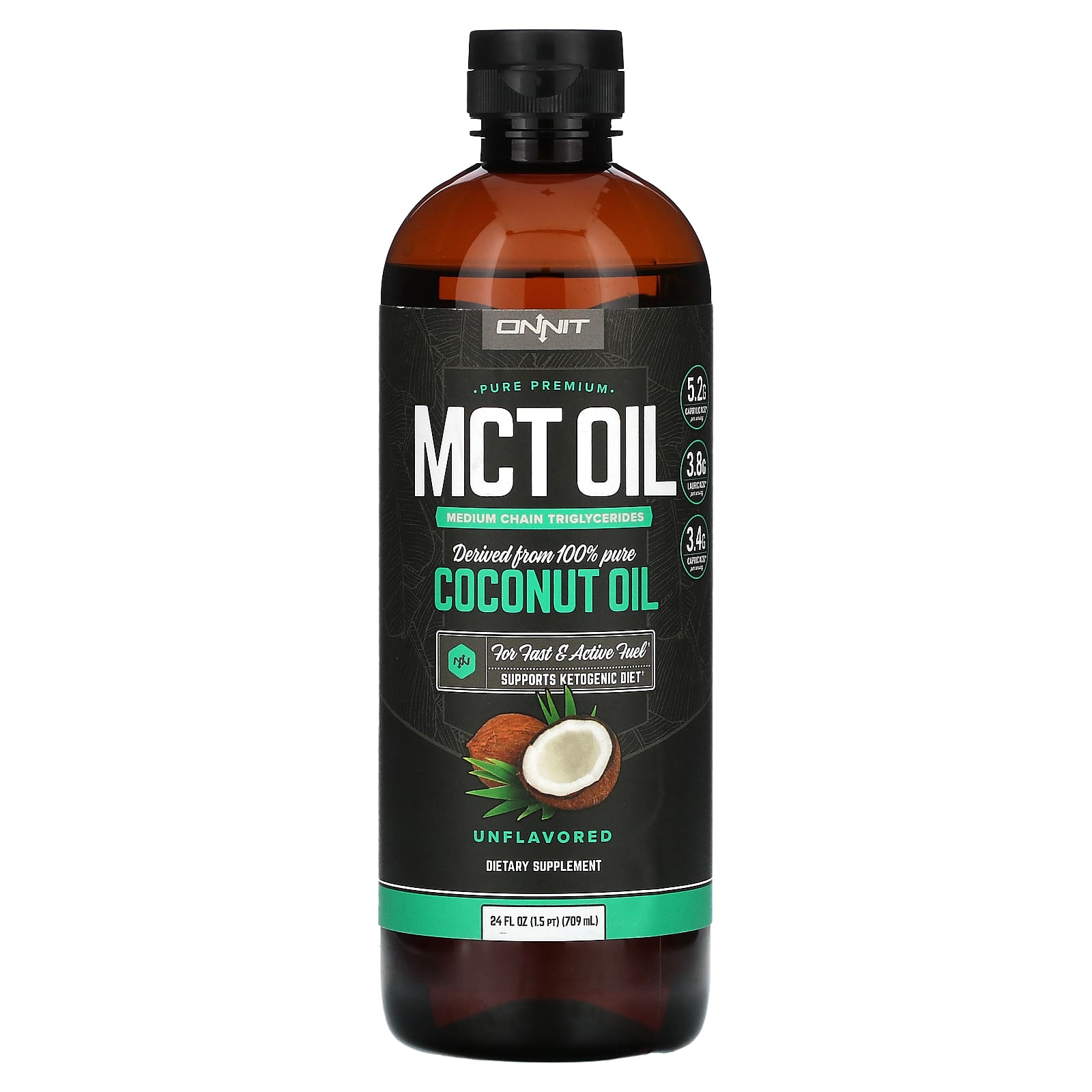 Onnit Масло MCT без добавок 709 мл 24 жидк Унции 4390₽