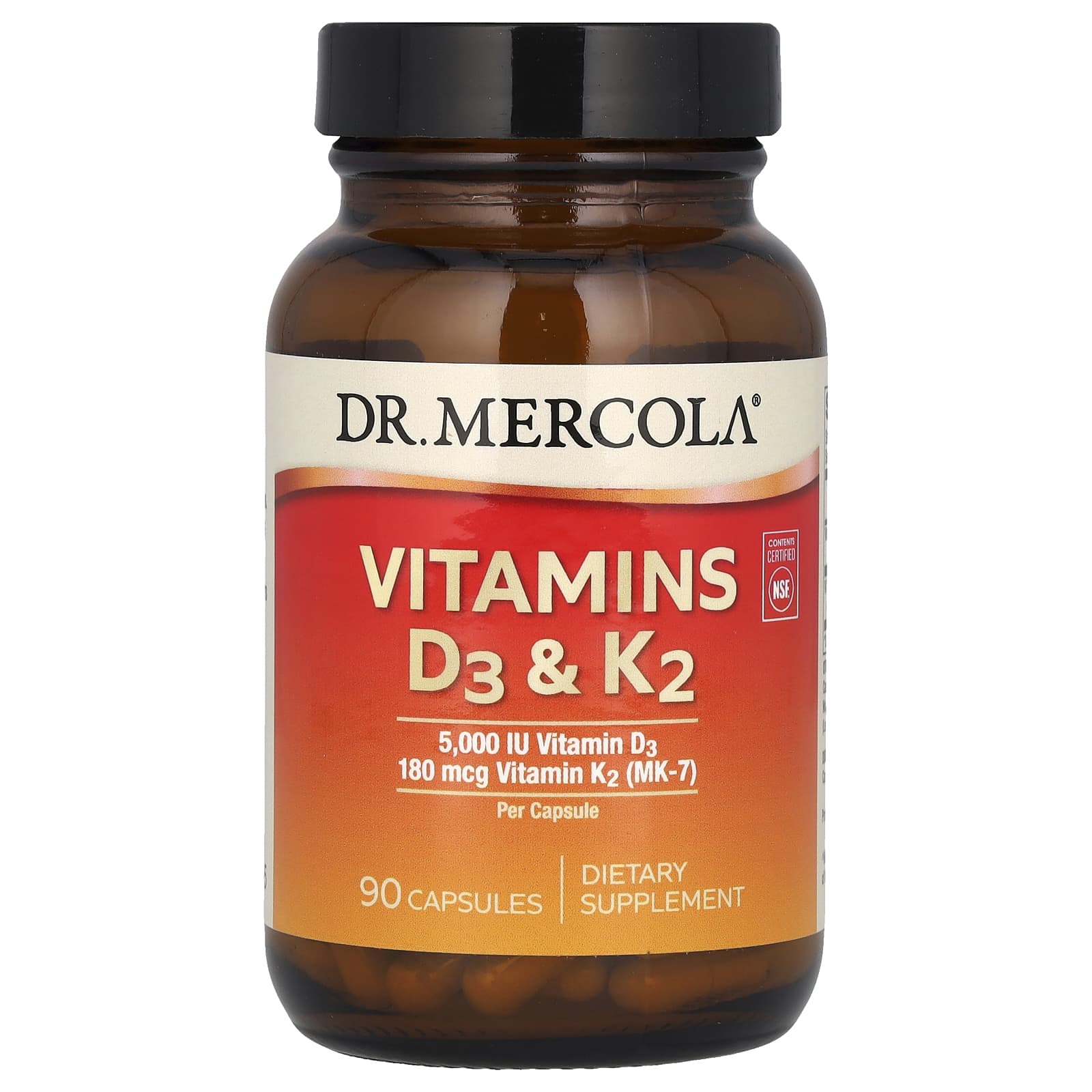 Dr Mercola витамины D3 и K2 90 капсул 16690₽