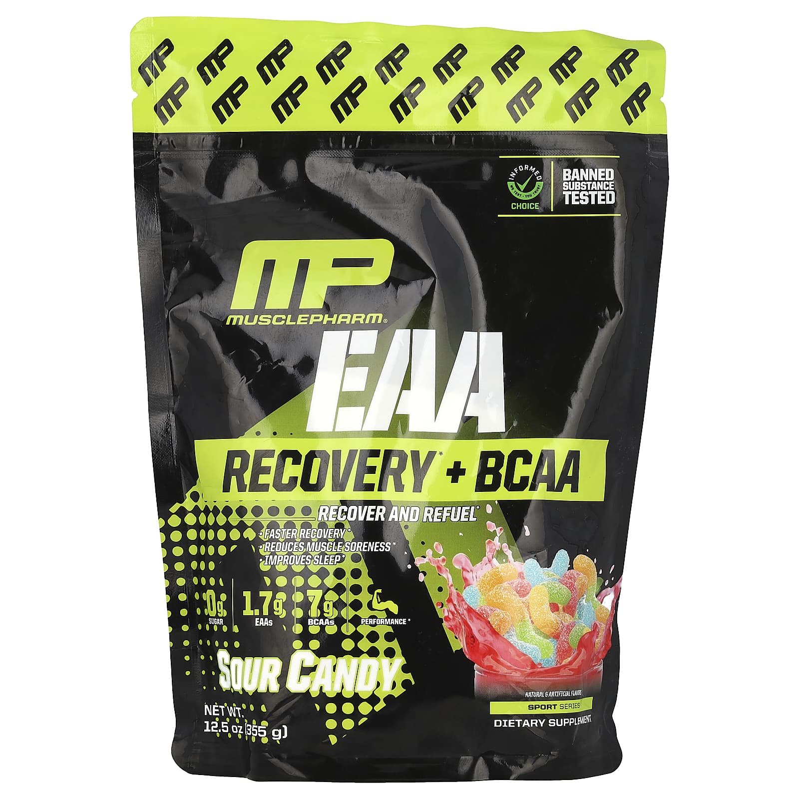 MusclePharm EAA восстановление BCAA кислые конфеты 355 г 125 унции 5690₽