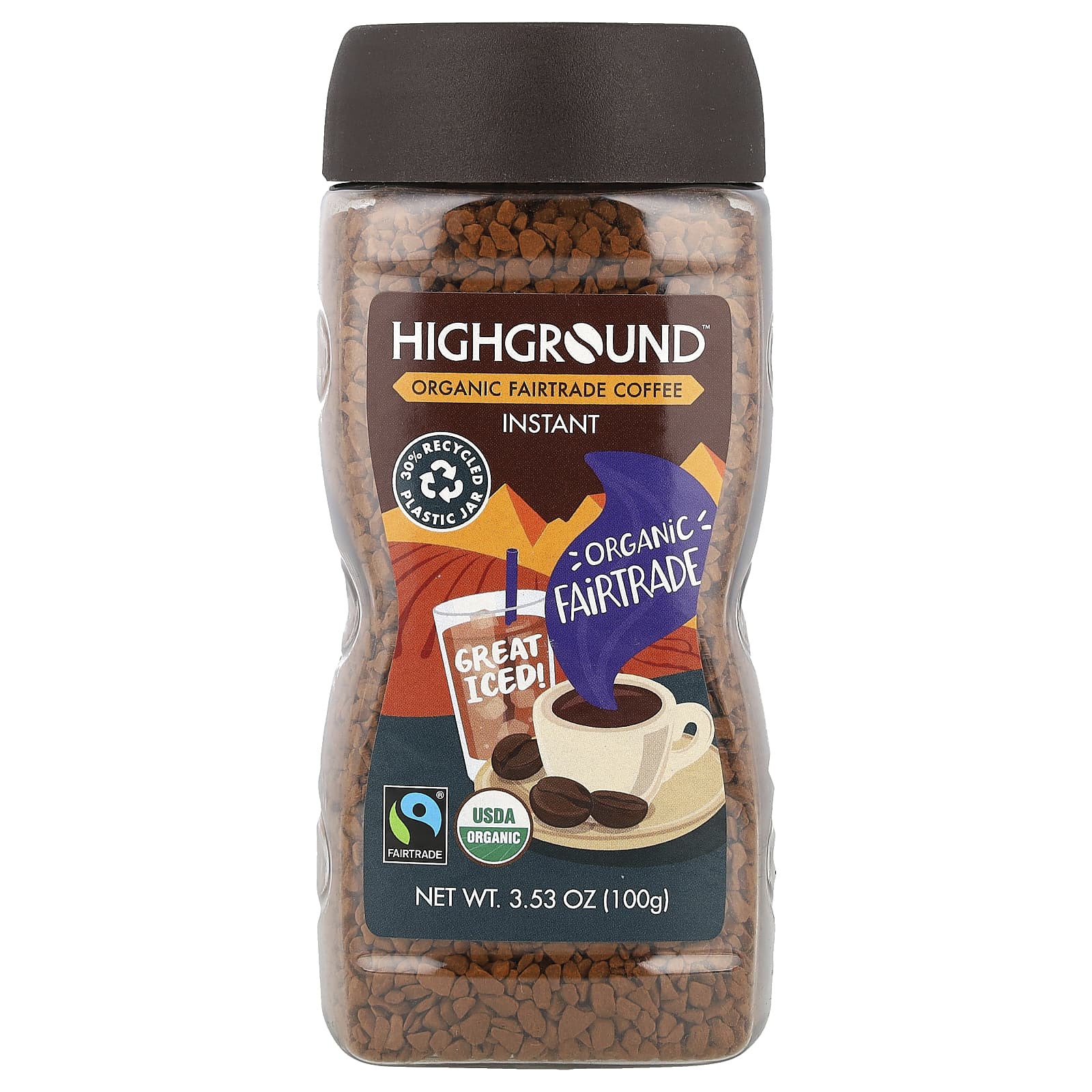 Highground Coffee Органический растворимый кофе средний 100 г 2190₽