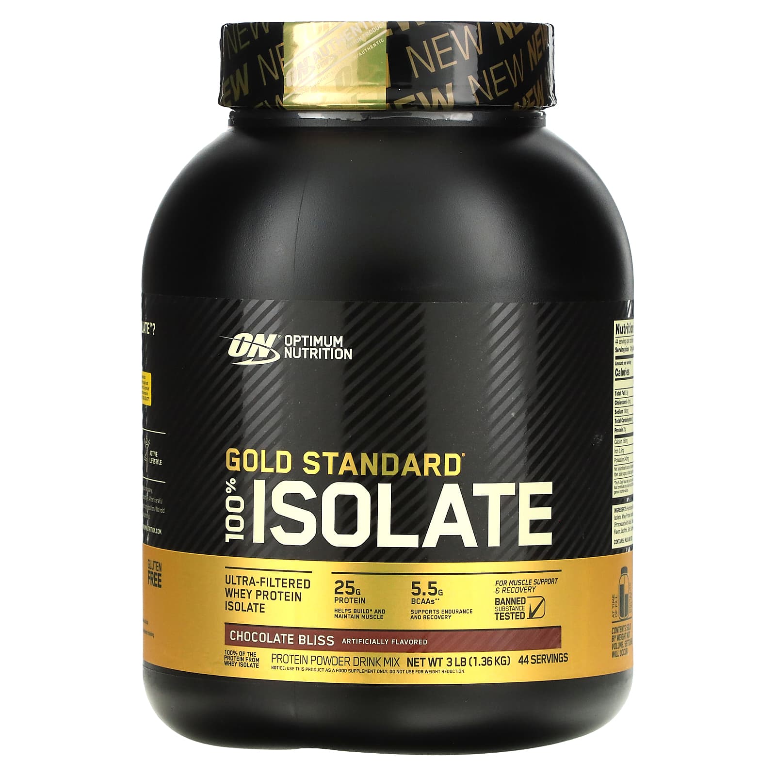 Optimum Nutrition Gold Standard 100 изолят Chocolate Bliss 136 кг 3 фунта 15090₽