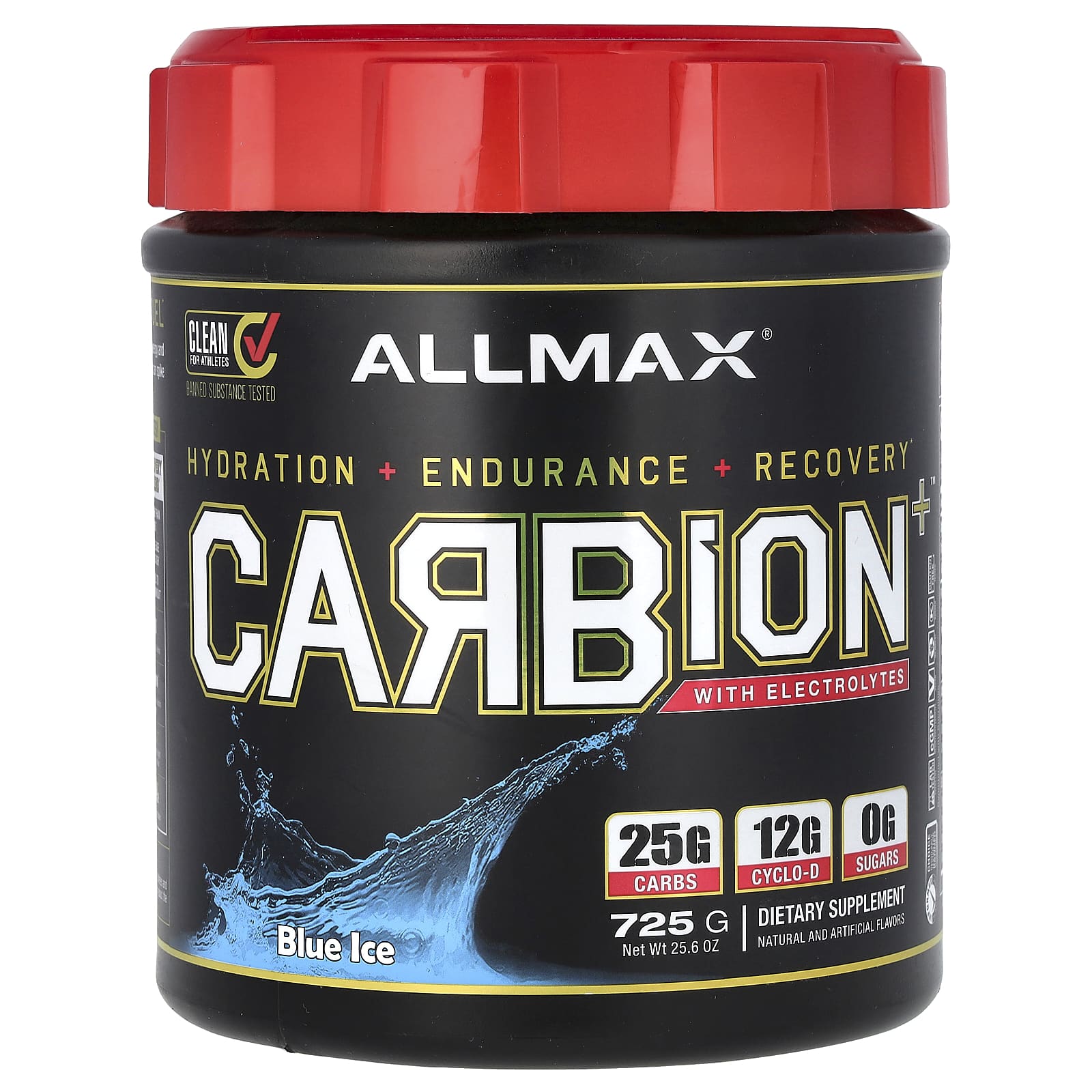 ALLMAX CARBION с электролитами вкус голубой лед 725 г 256 унции 5990₽