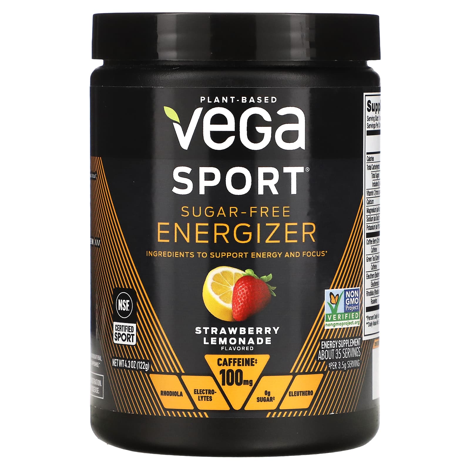 Vega Energizer без сахара клубничный лимонад 122 г 43 унции 6490₽
